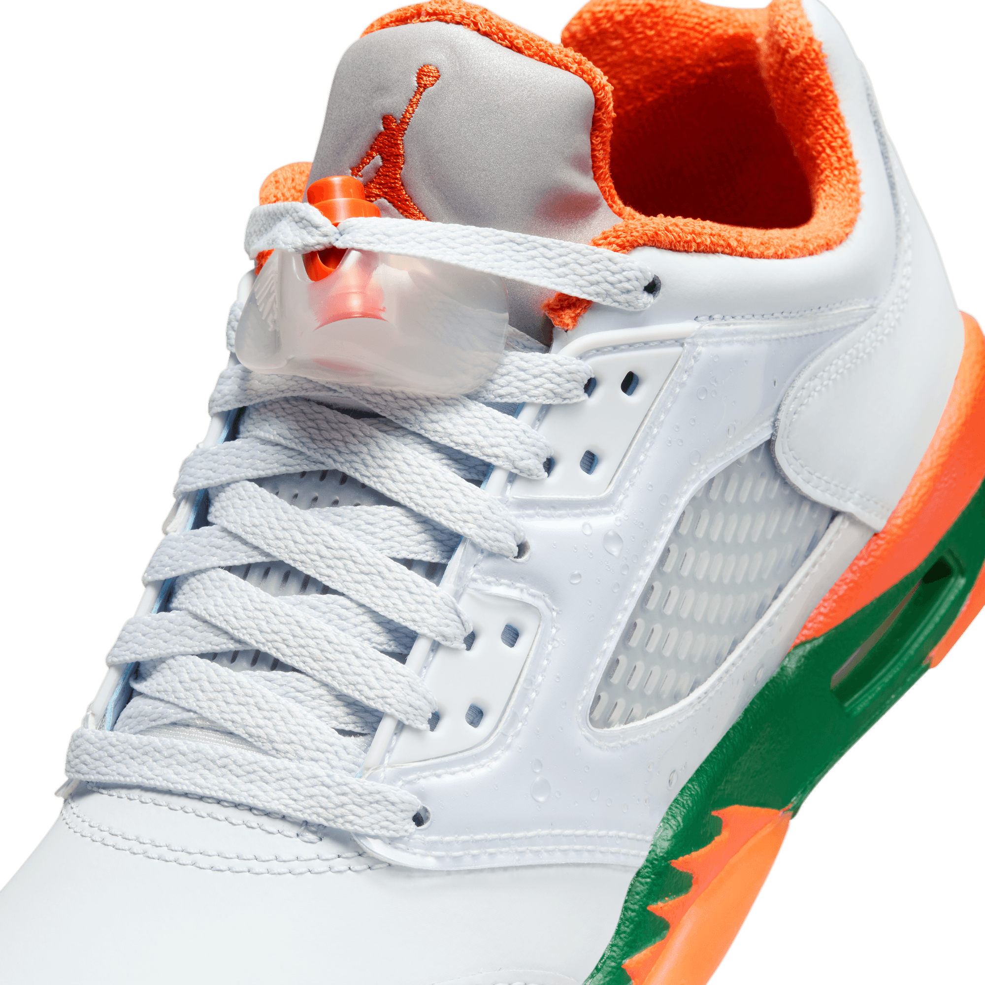 Big Kids' Air Jordan 5 Retro Low "Miami Hurricanes"