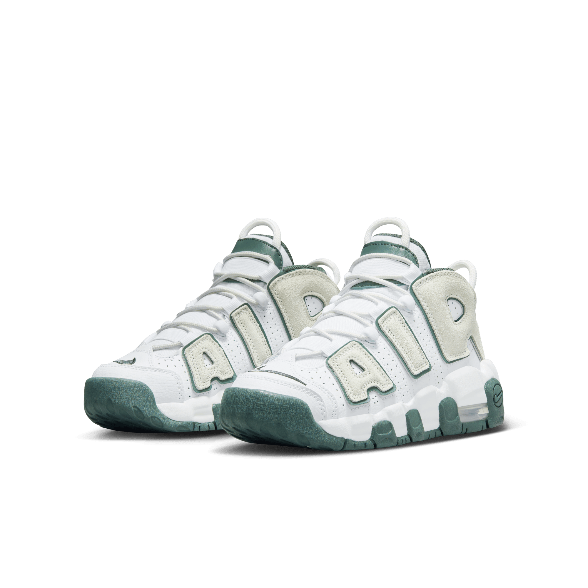 Big Kids' Nike Air More Uptempo "White Vintage Green"