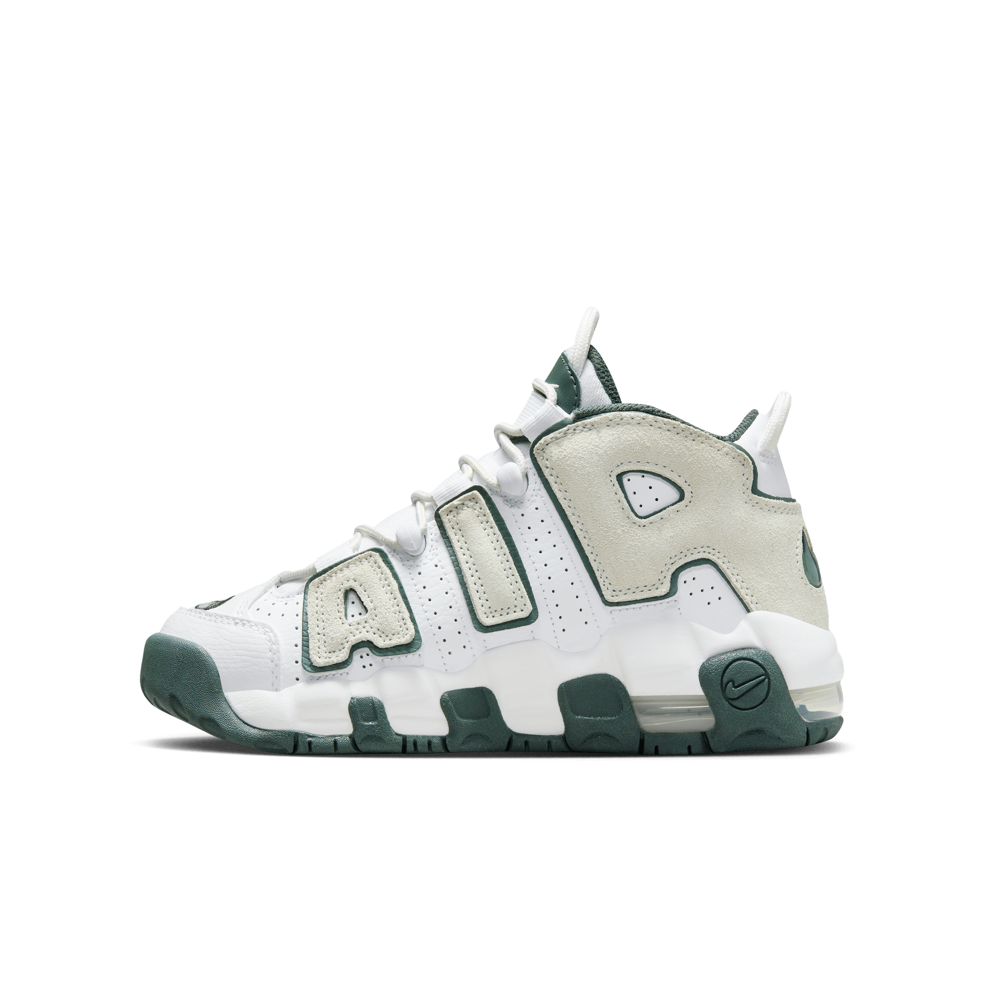 Big Kids' Nike Air More Uptempo "White Vintage Green"