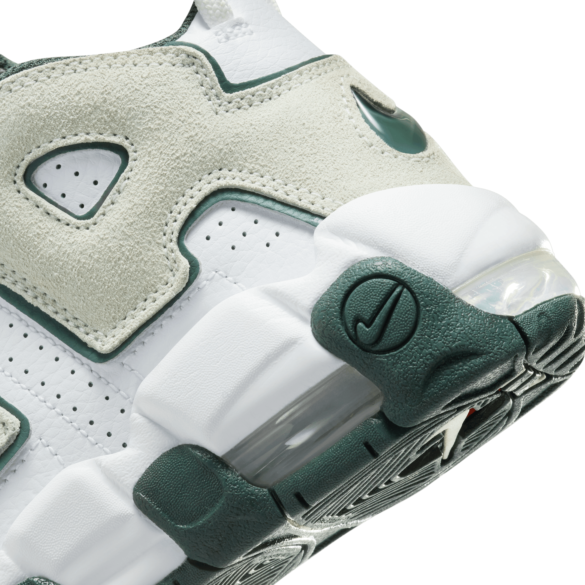 Big Kids' Nike Air More Uptempo "White Vintage Green"