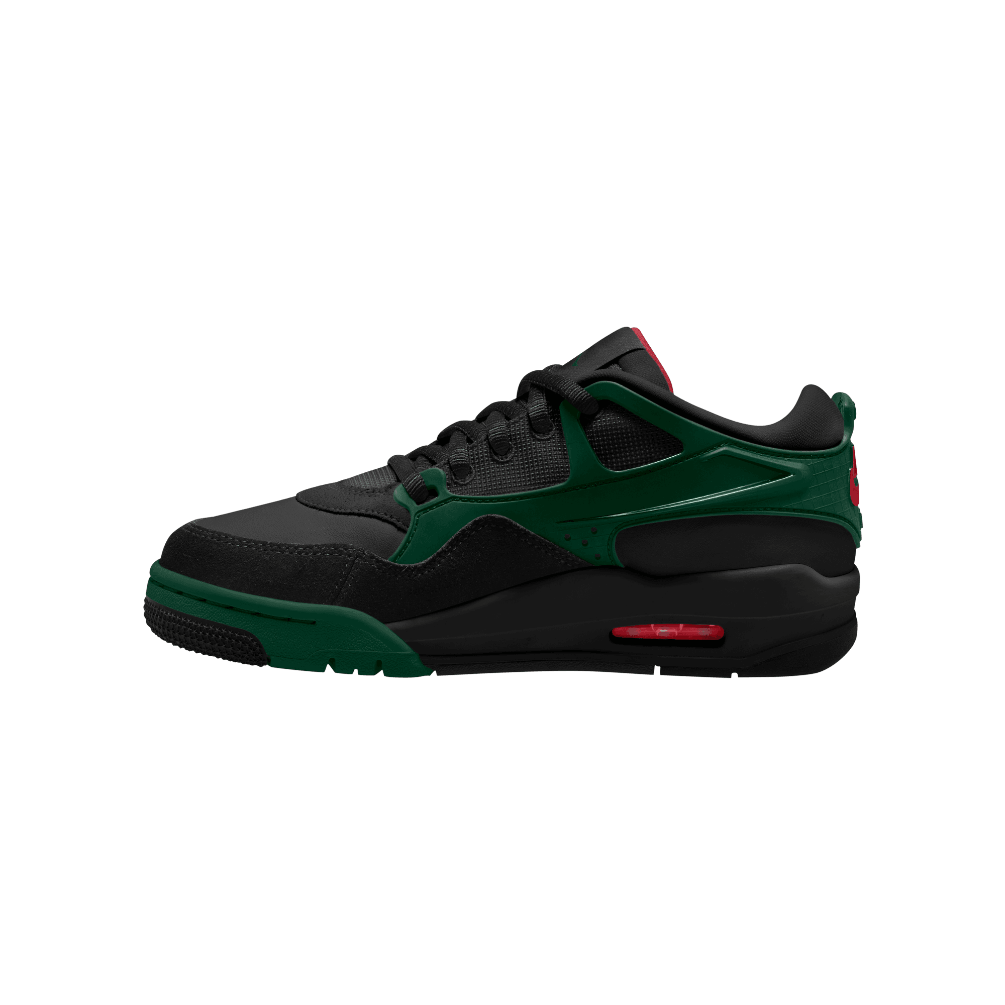 Big Kids' Air Jordan 4RM "Black Gorge Green Varsity Red"