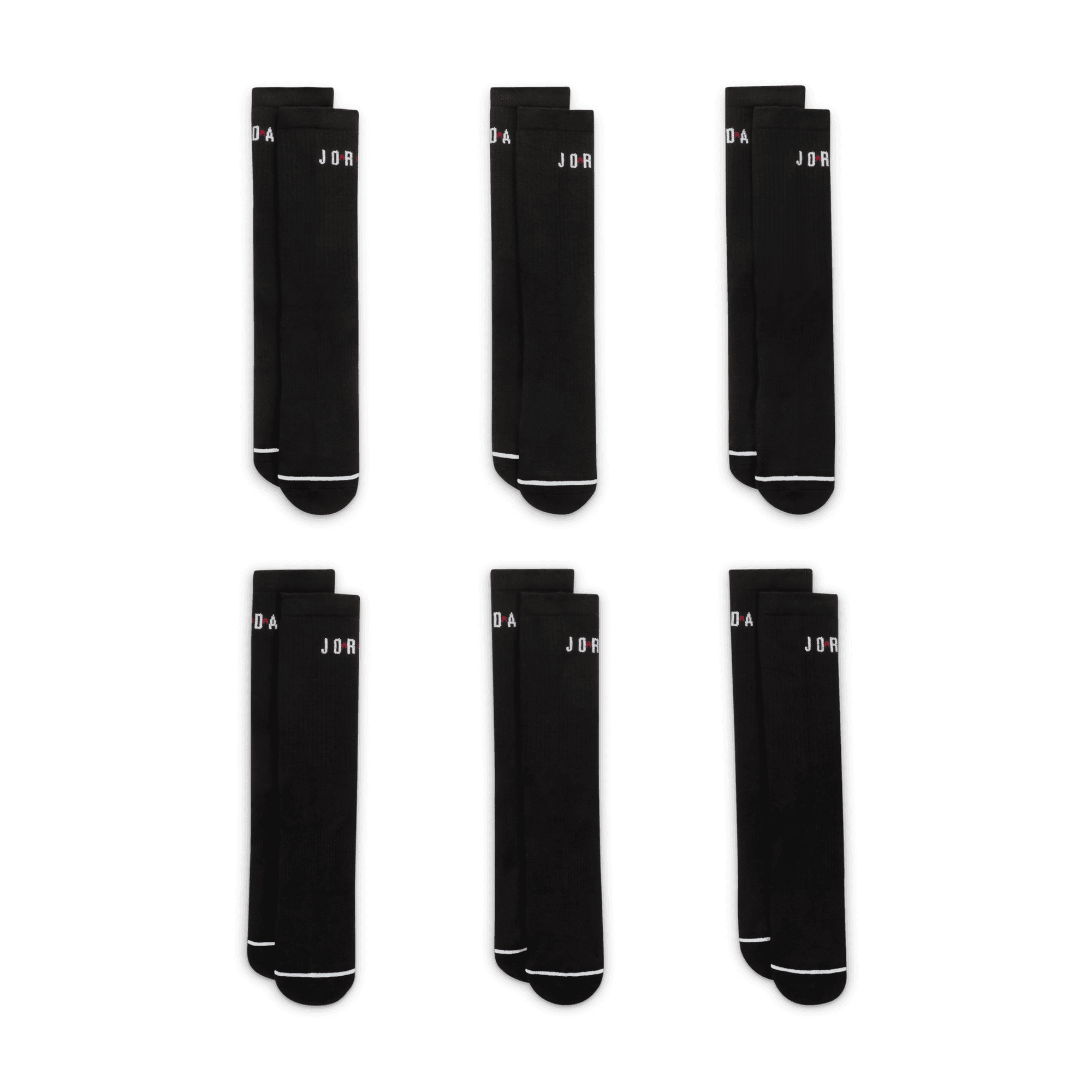Jordan Everyday Crew Socks 6 Pairs (Unisex)