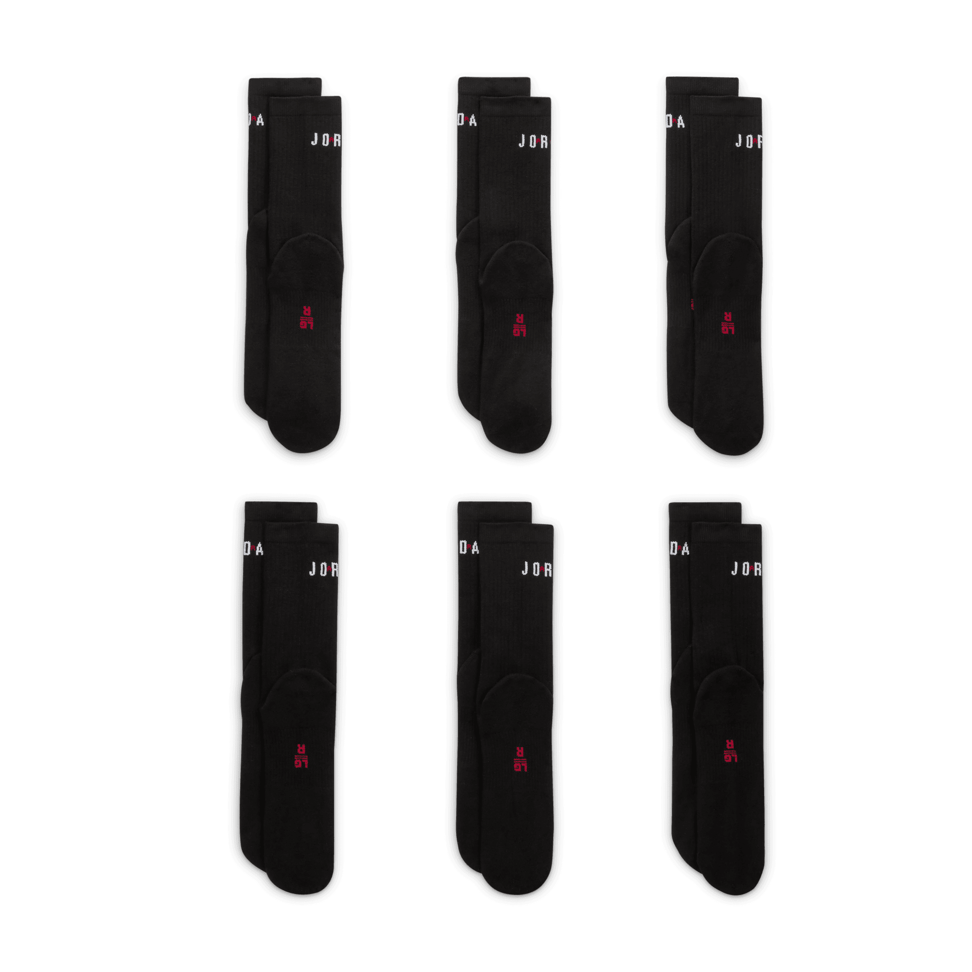 Jordan Everyday Crew Socks 6 Pairs (Unisex)