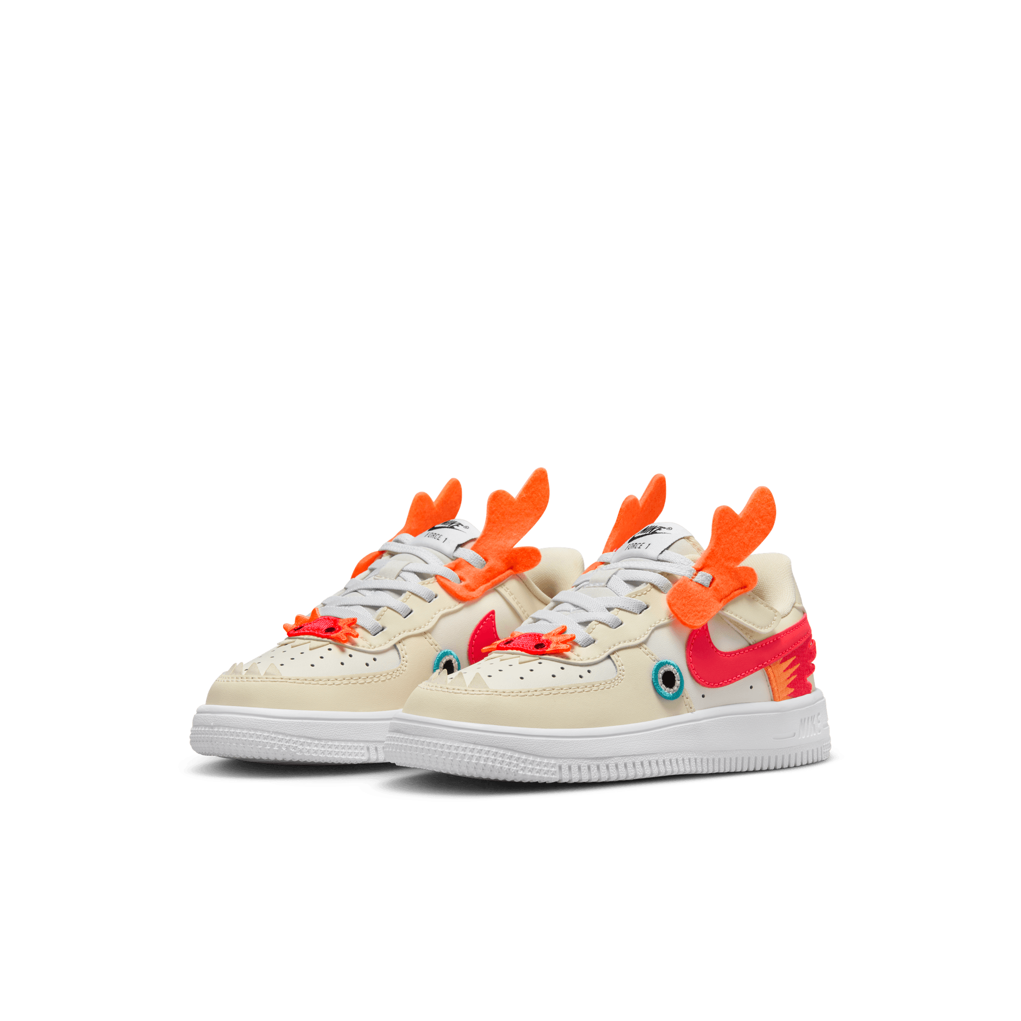 Little Kids' Nike Force 1 Low Easyon "Year of the Dragon Bright Crimson"