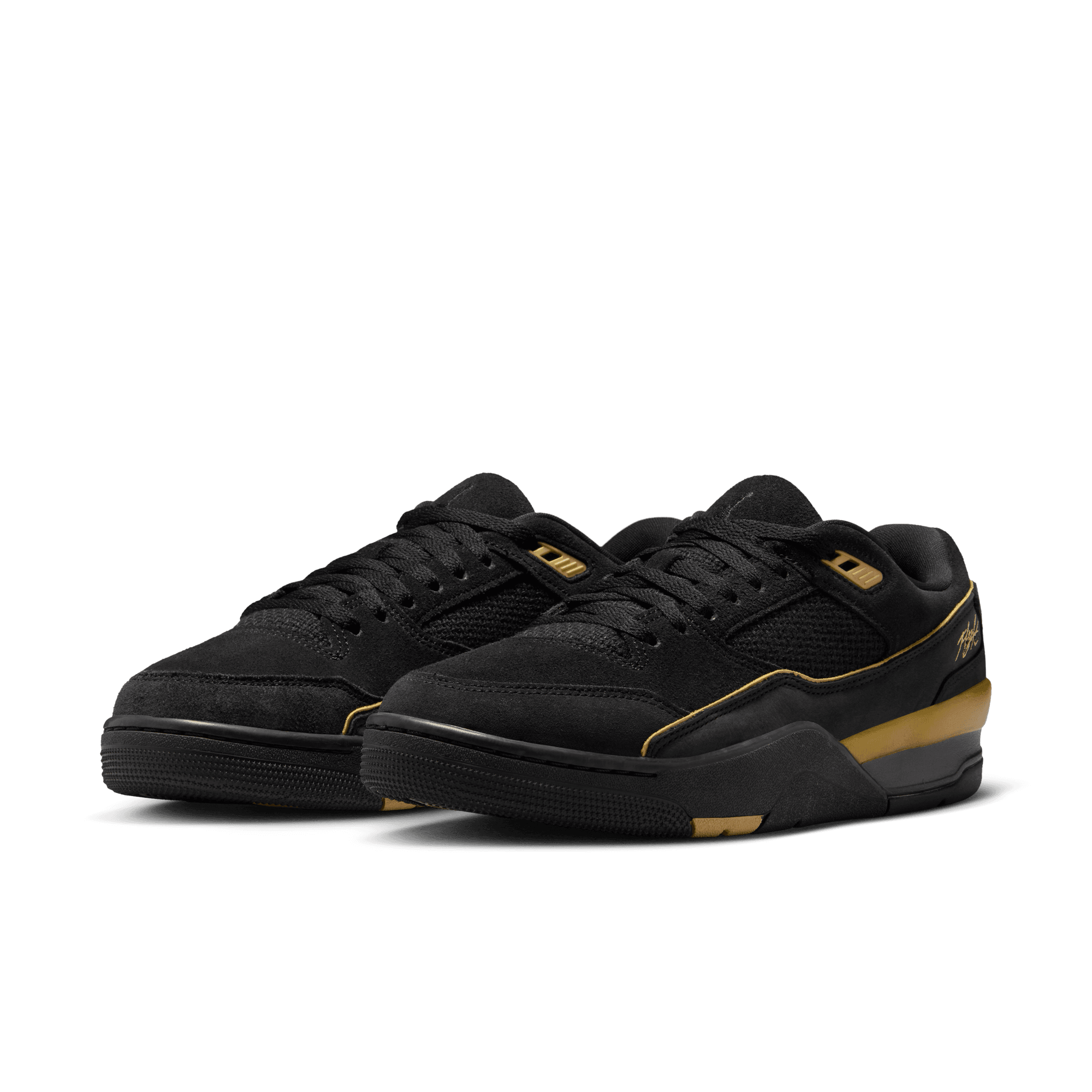 Men's Jordan Flight Court "Black Metallic Gold"
