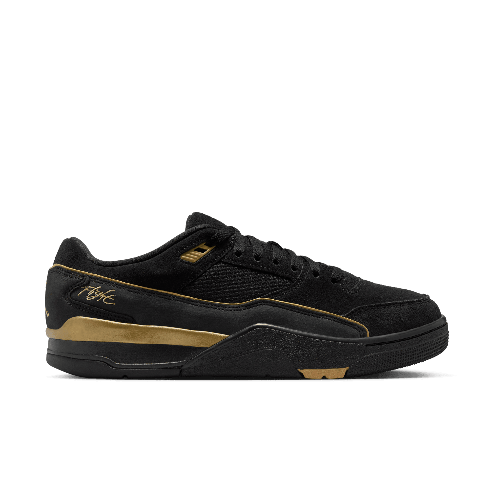 Men's Jordan Flight Court "Black Metallic Gold"