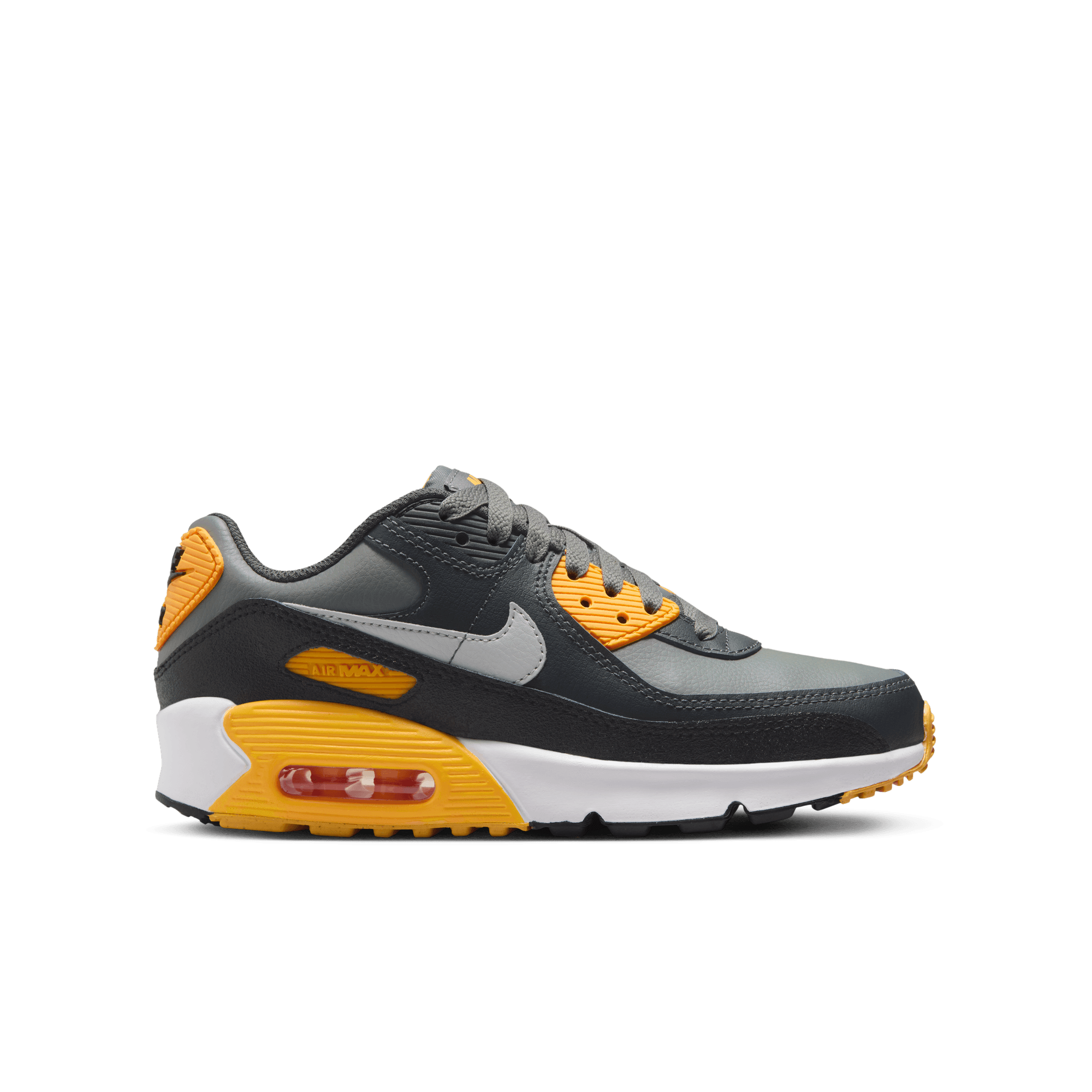 Big Kids' Nike Air Max 90 "Smoke Grey Yellow"