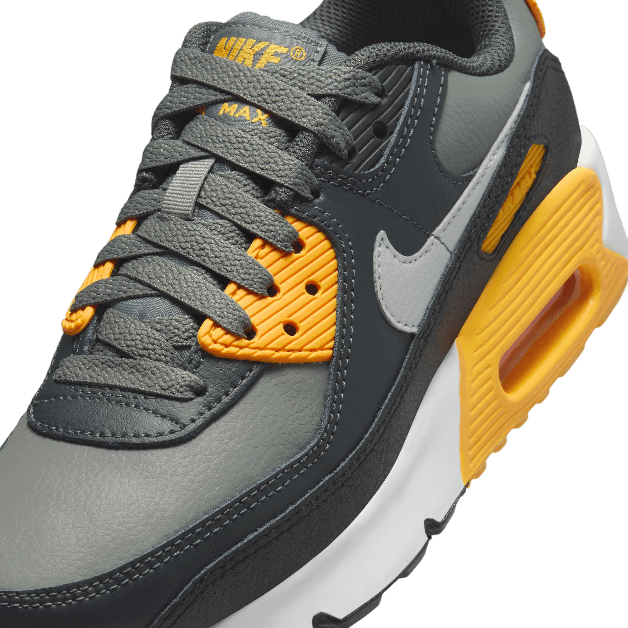 Big Kids' Nike Air Max 90 "Smoke Grey Yellow"