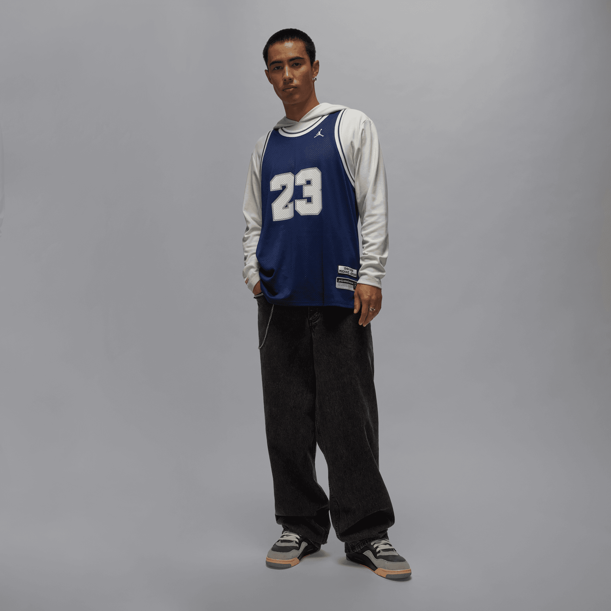 Men's Jordan Essentials Summer Jersey "Midnight Navy White"