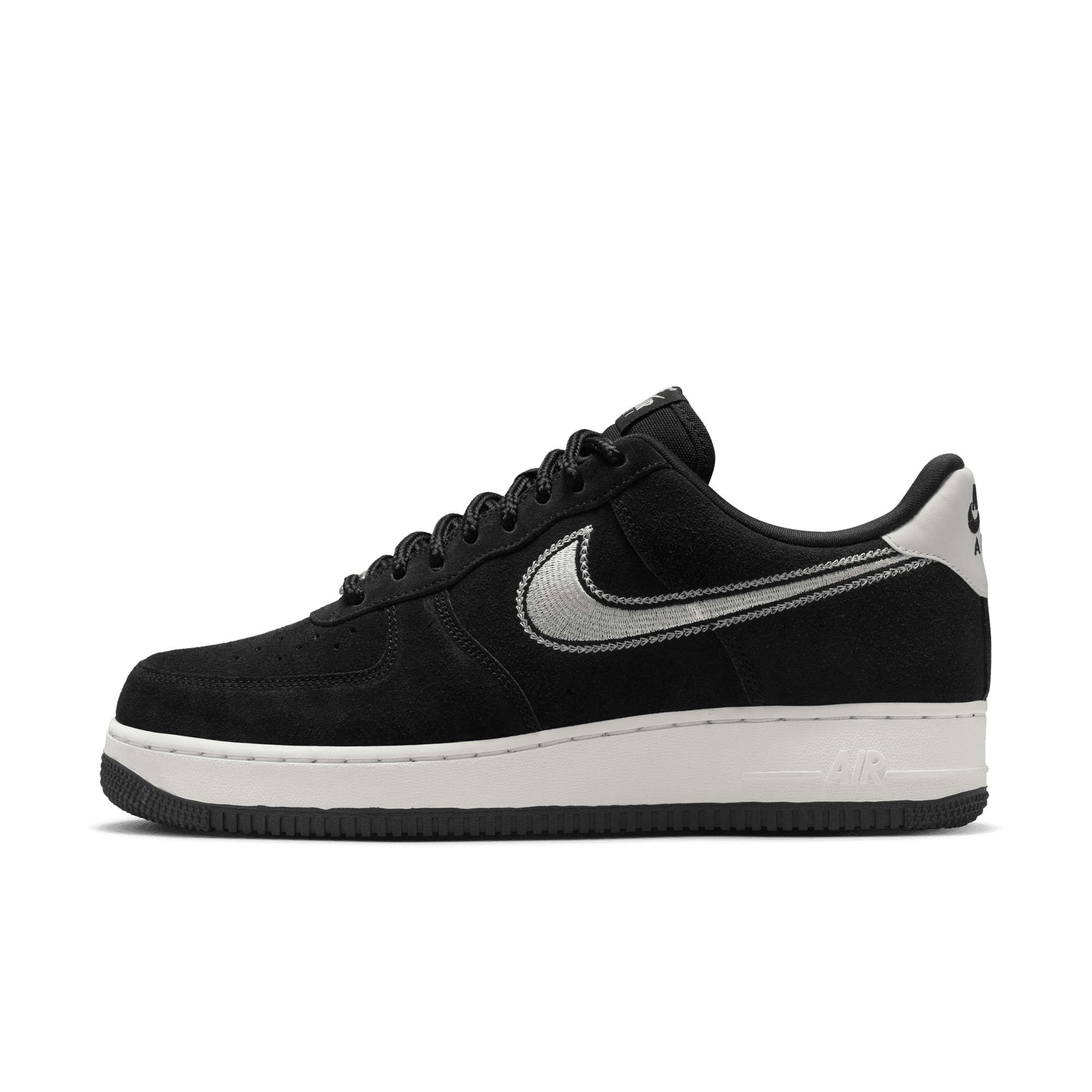 Men's Nike Air Force 1 '07 LV8 "Black Sail Embroidered"