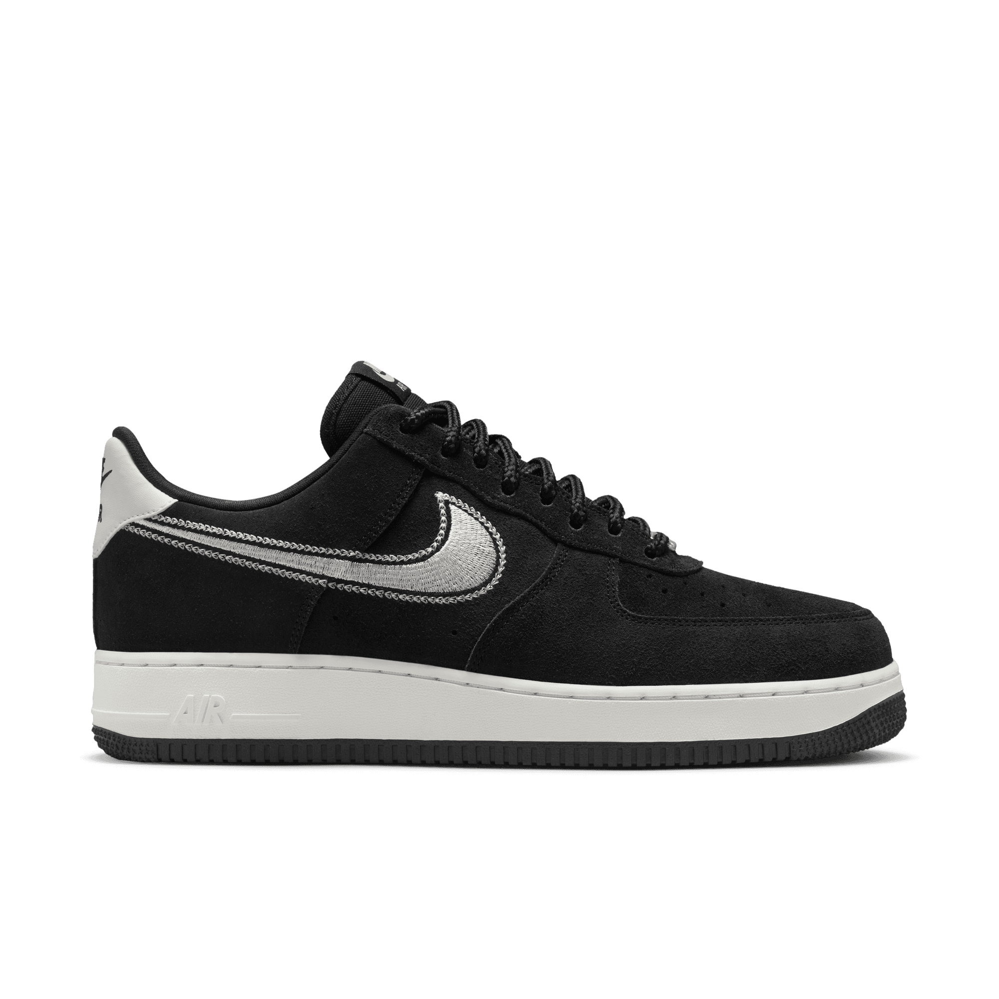 Men's Nike Air Force 1 '07 LV8 "Black Sail Embroidered"