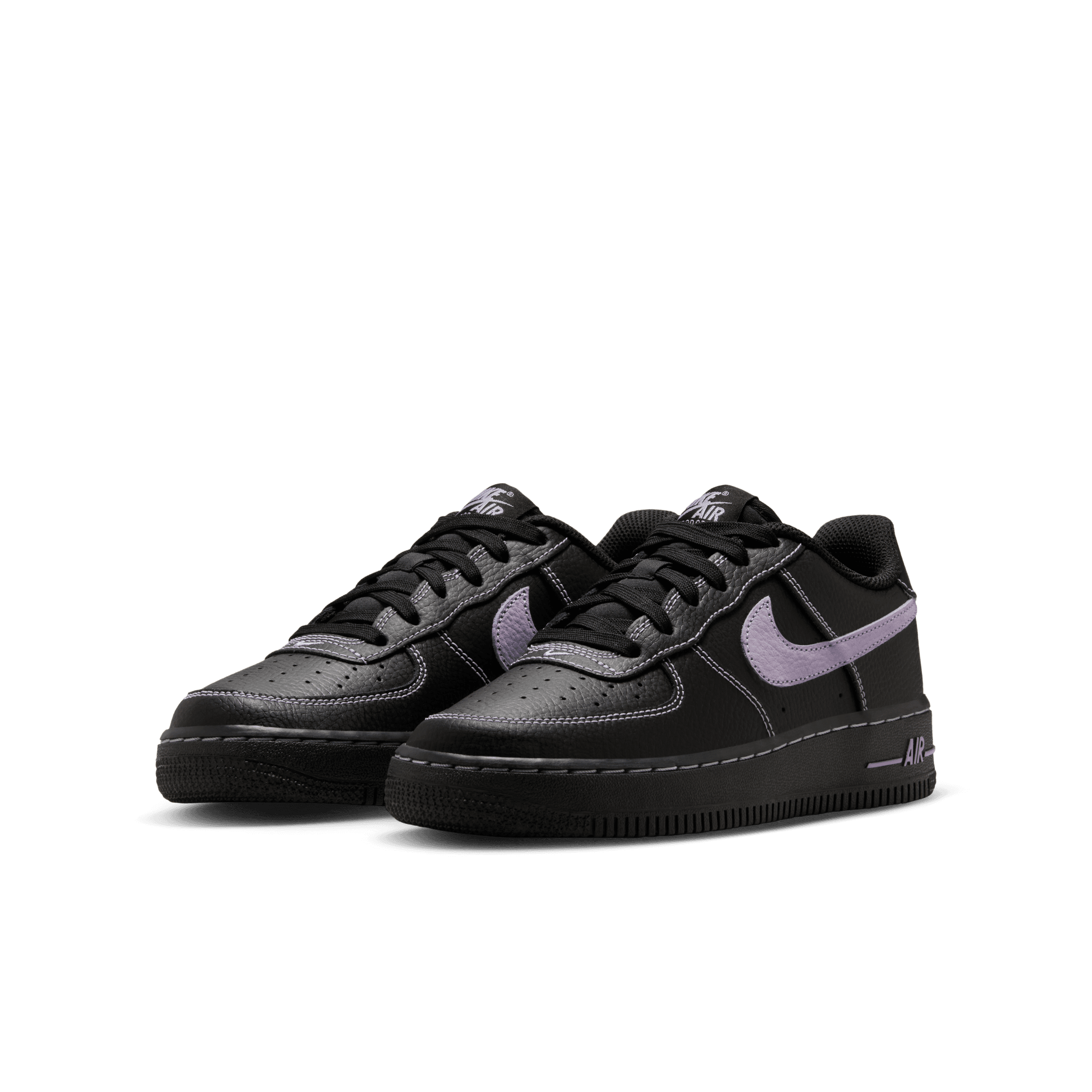 Big Kids' Nike Air Force 1 LV8 4 "Black & Hydrangeas"