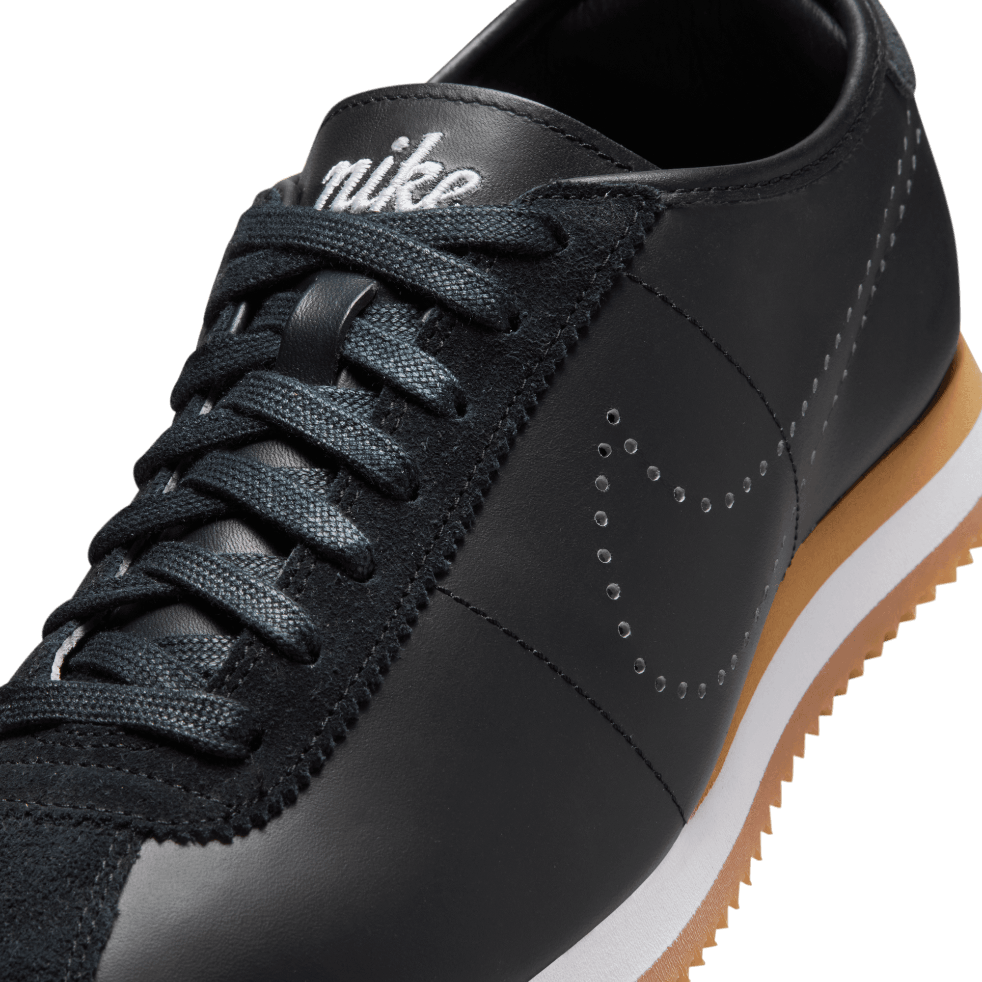 Women's Nike Cortez Leather "Black Gum Light Brown"