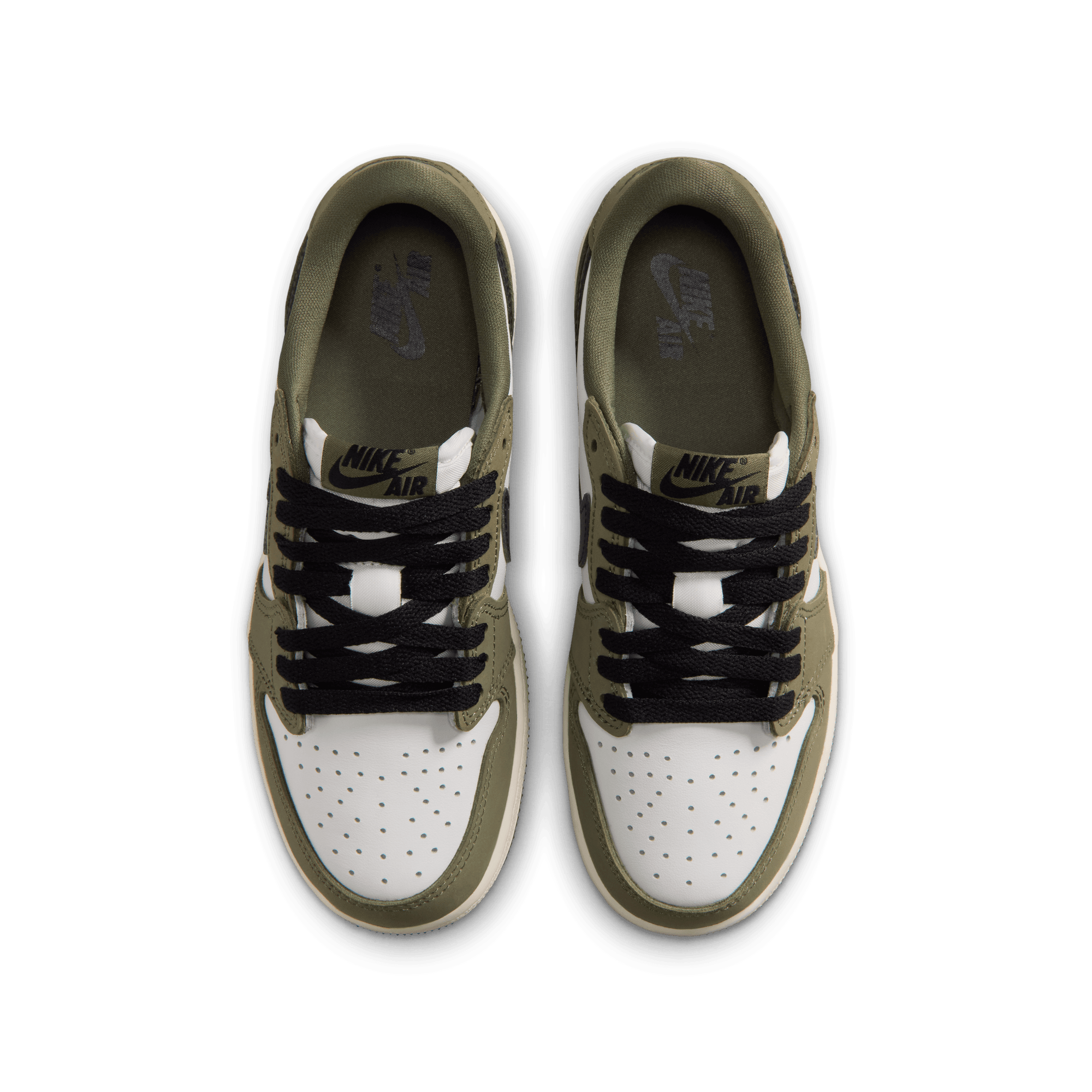 Big Kids' Air Jordan 1 Retro Low OG "Medium Olive"