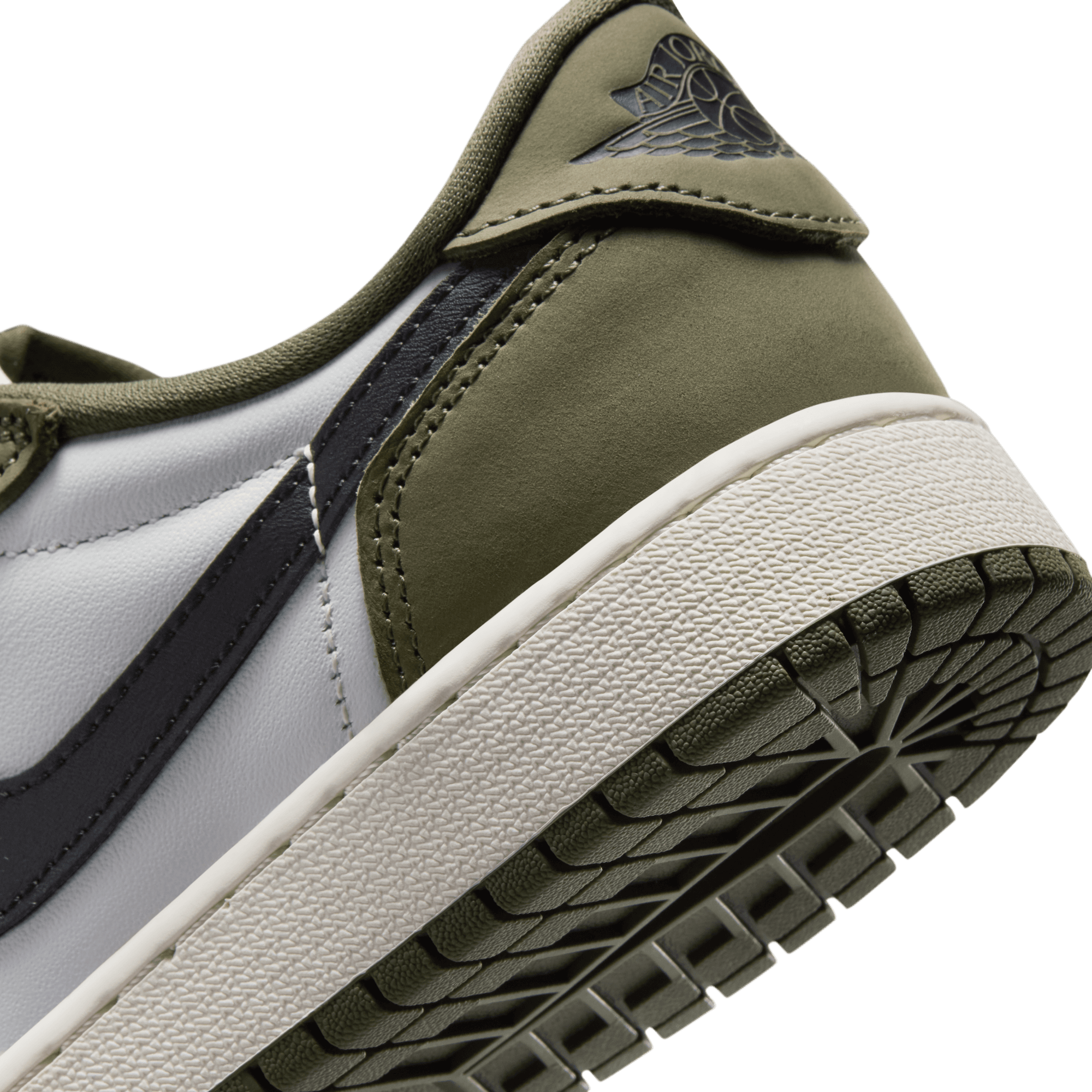 Big Kids' Air Jordan 1 Retro Low OG "Medium Olive"