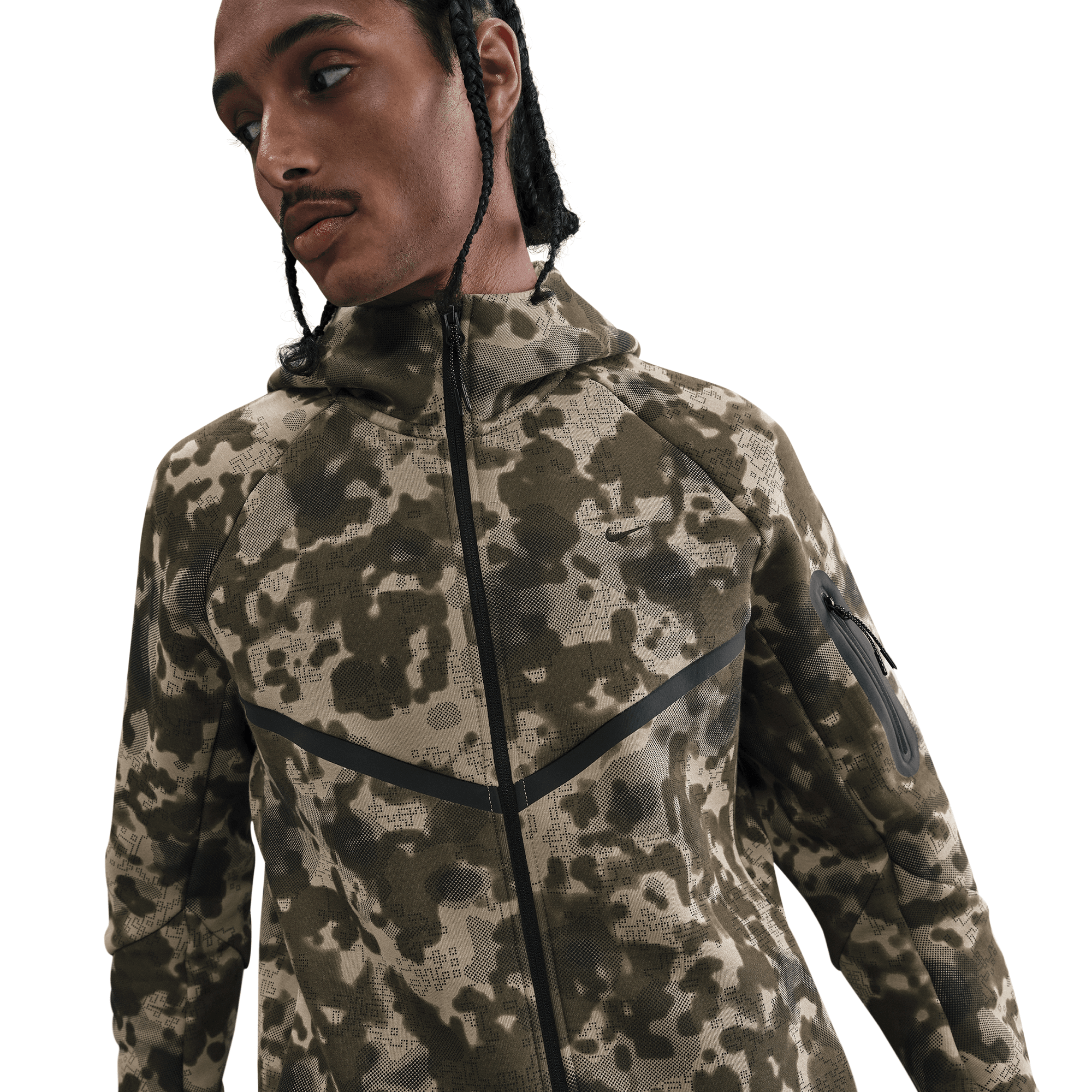 Men's Nike Tech Full-Zip Fleece Camo Windrunner Jackets