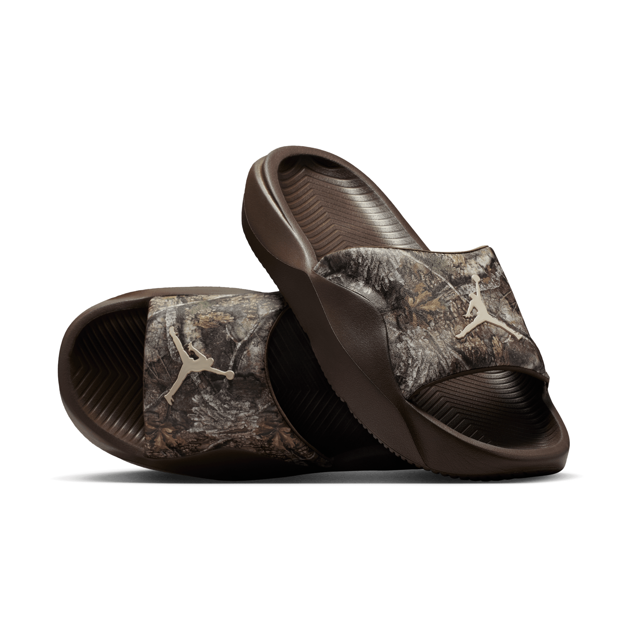 Big Kids' Jordan Franchise Slides "Realtree Camo Brown"