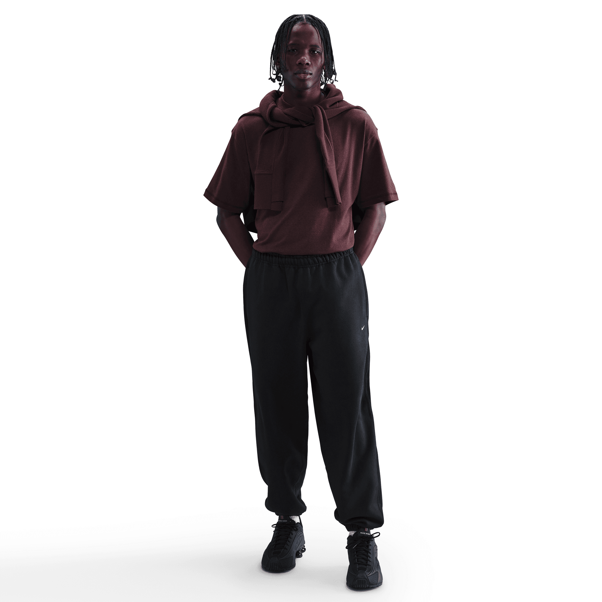 Men's Nike Solo Swoosh Cuffed Fleece Pants