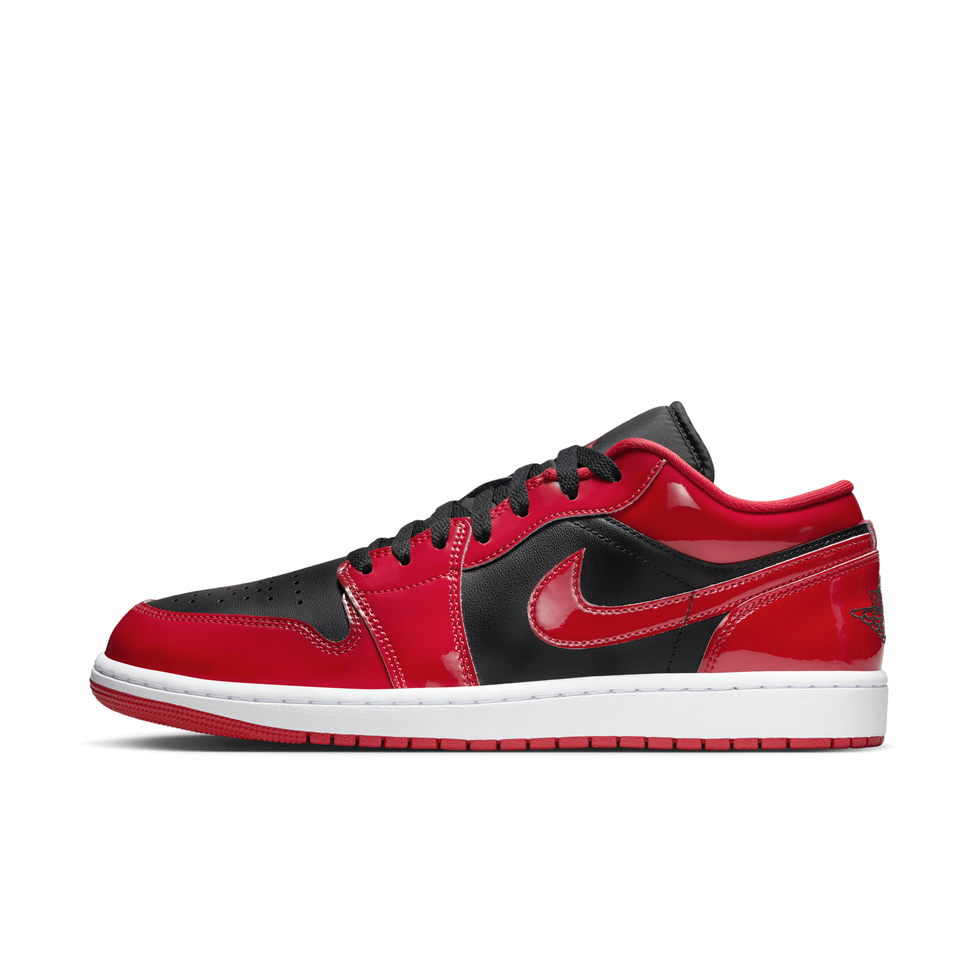 Men's Air Jordan 1 Low SE Shoes "Patent Varsity Red Black"