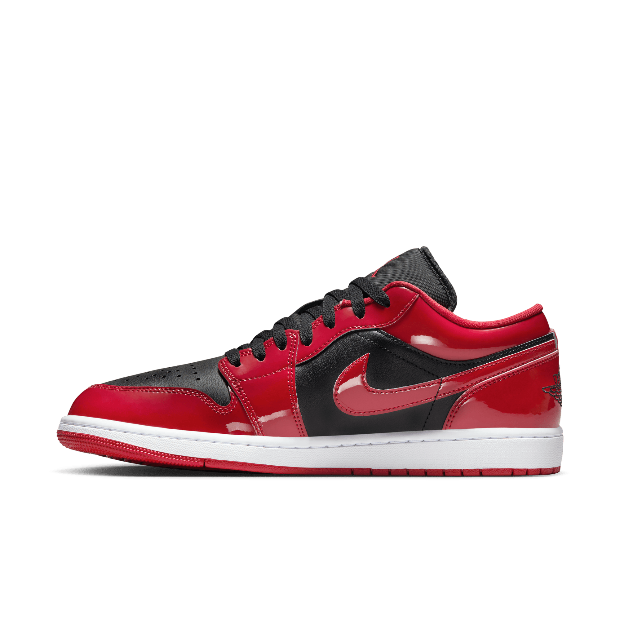 Men's Air Jordan 1 Low SE Shoes "Patent Varsity Red Black"