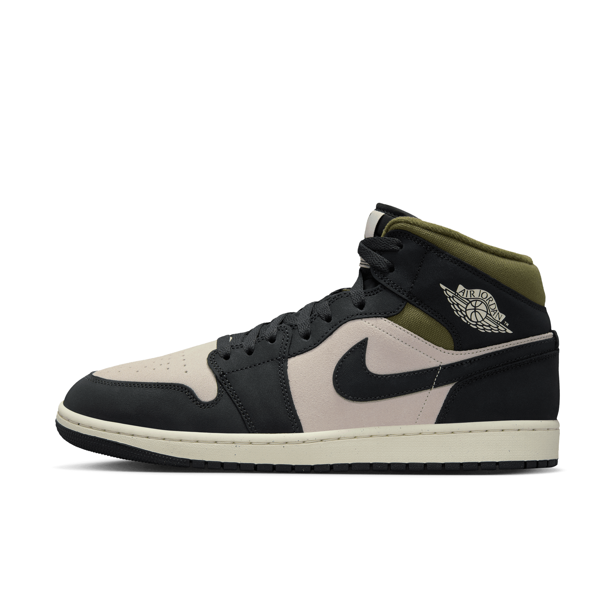 Men's Air Jordan 1 Mid SE "Off Noir Medium Olive"