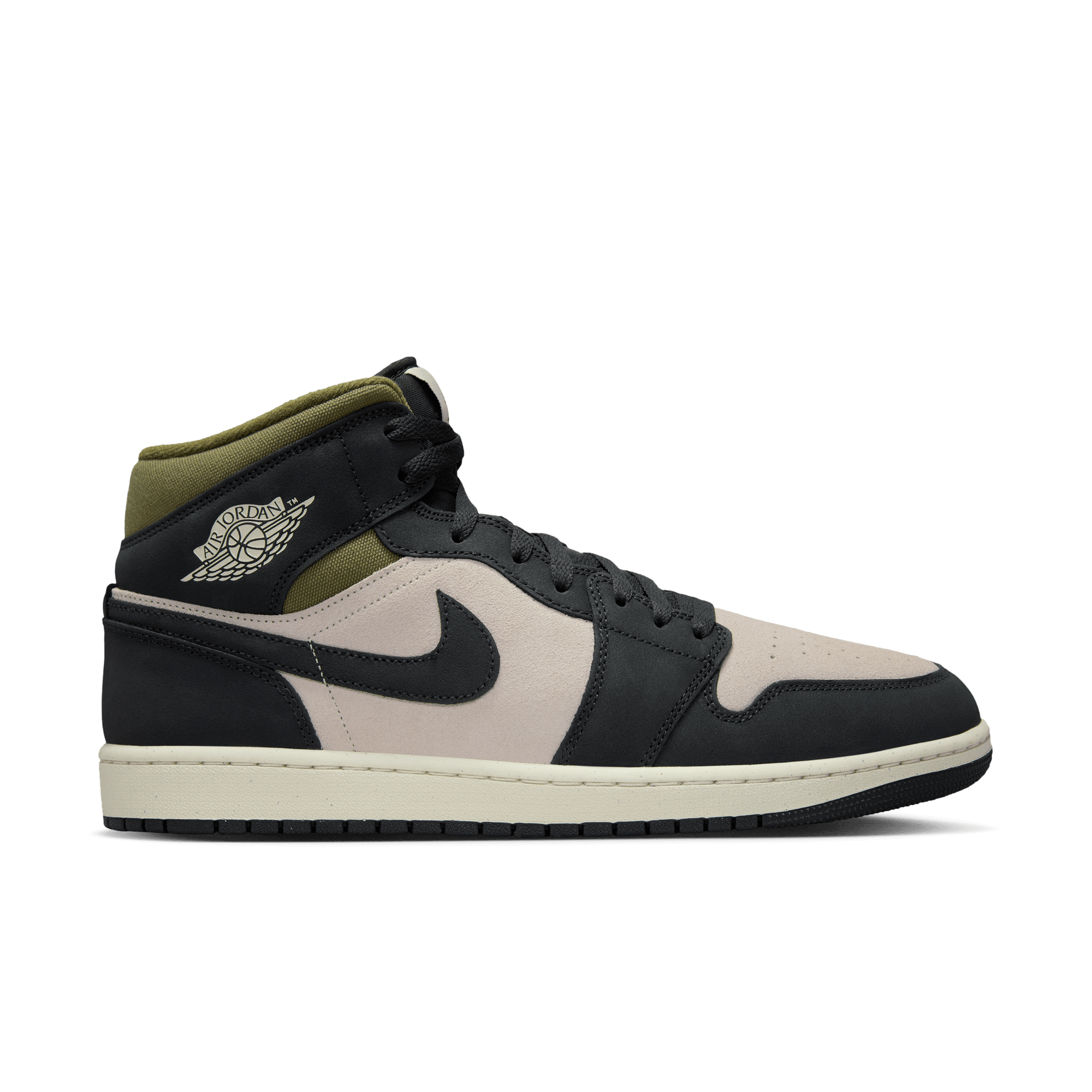 Men's Air Jordan 1 Mid SE "Off Noir Medium Olive"