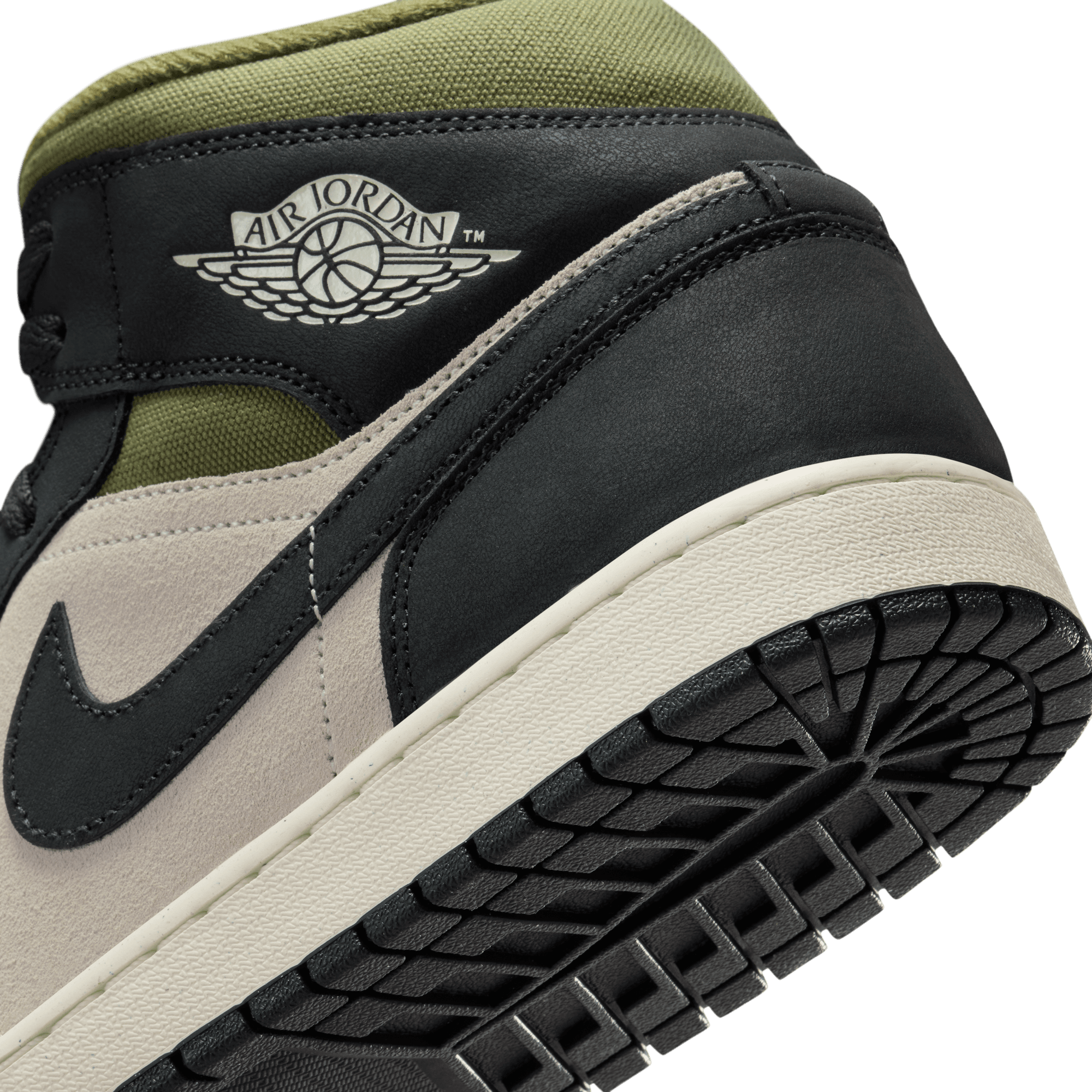 Men's Air Jordan 1 Mid SE "Off Noir Medium Olive"