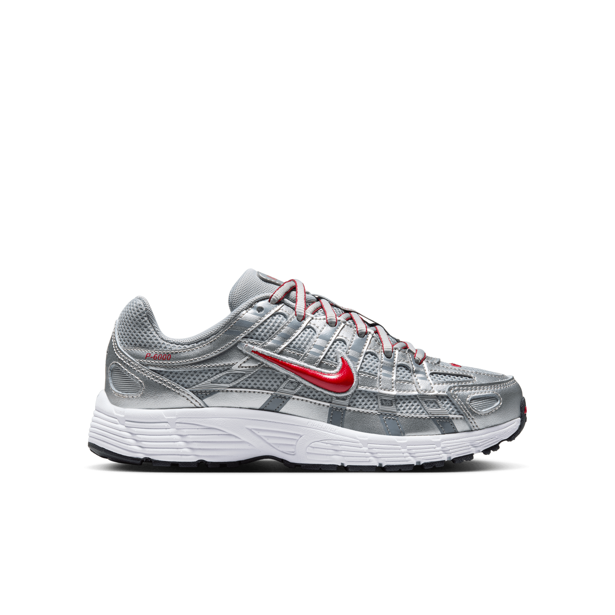 Big Kids' Nike P-6000 "Metallic Silver Gym Red"