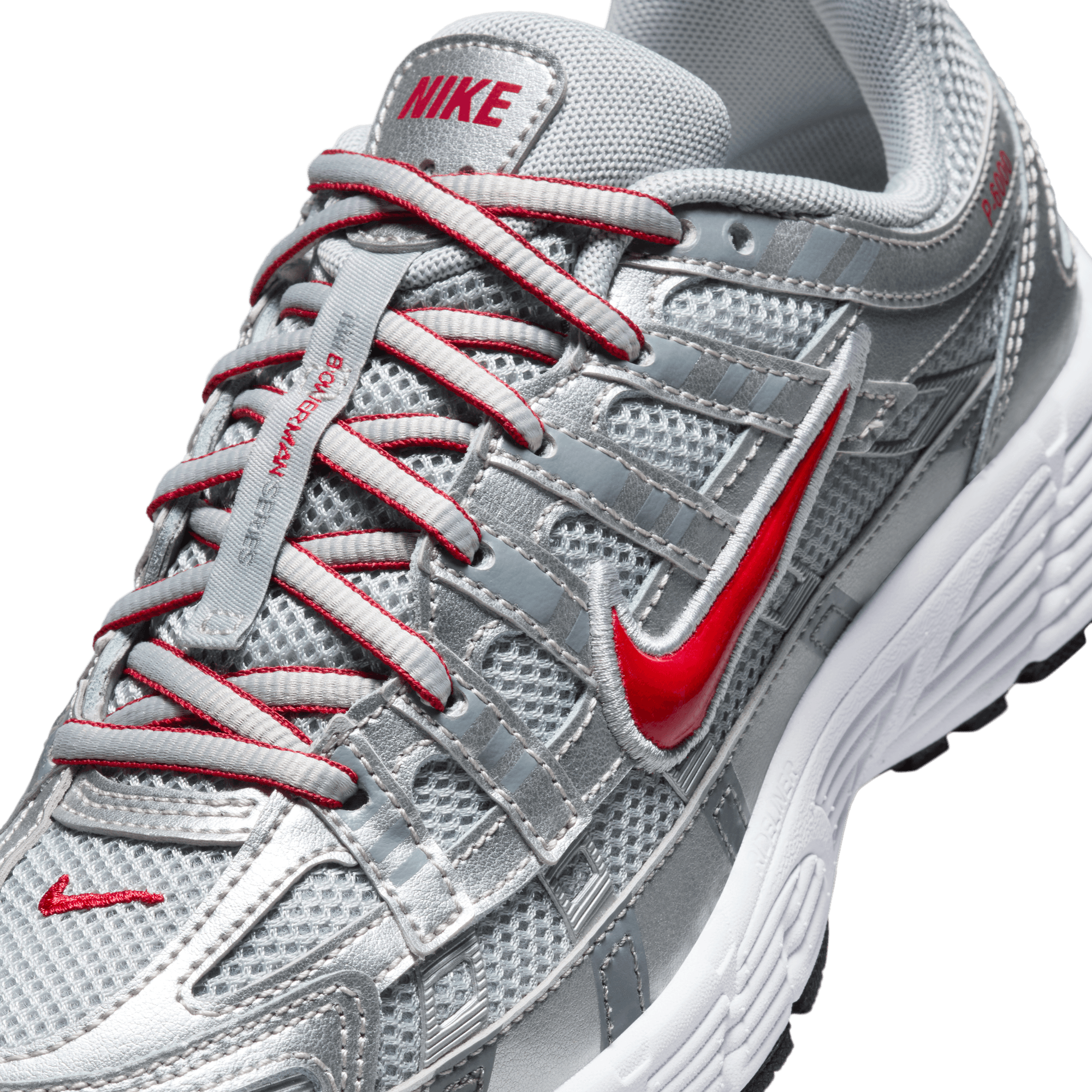 Big Kids' Nike P-6000 "Metallic Silver Gym Red"