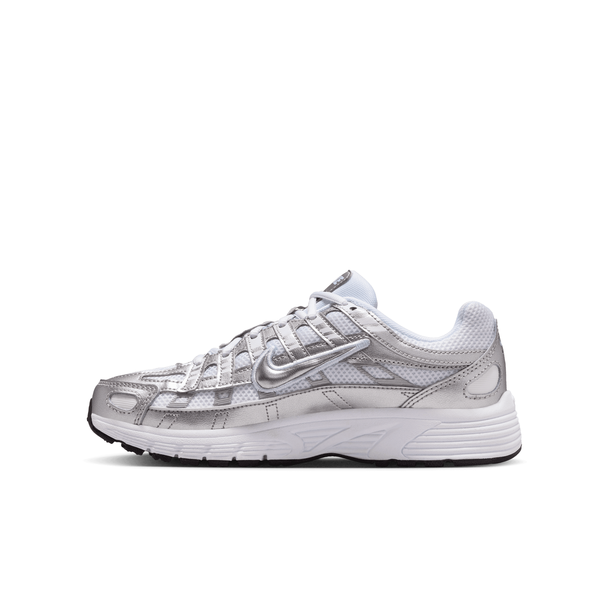 Big Kids' Nike P-6000 "White & Metallic Silver"