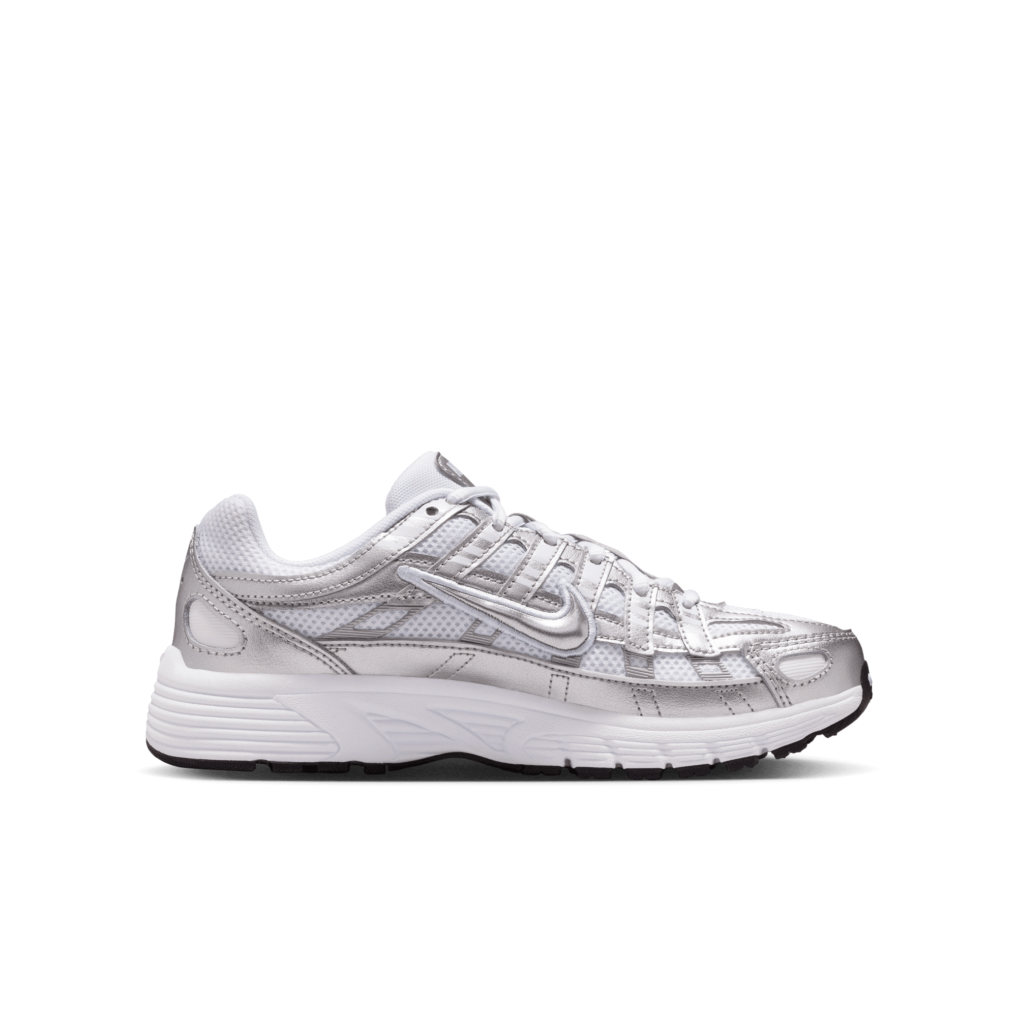 Big Kids' Nike P-6000 "White & Metallic Silver"