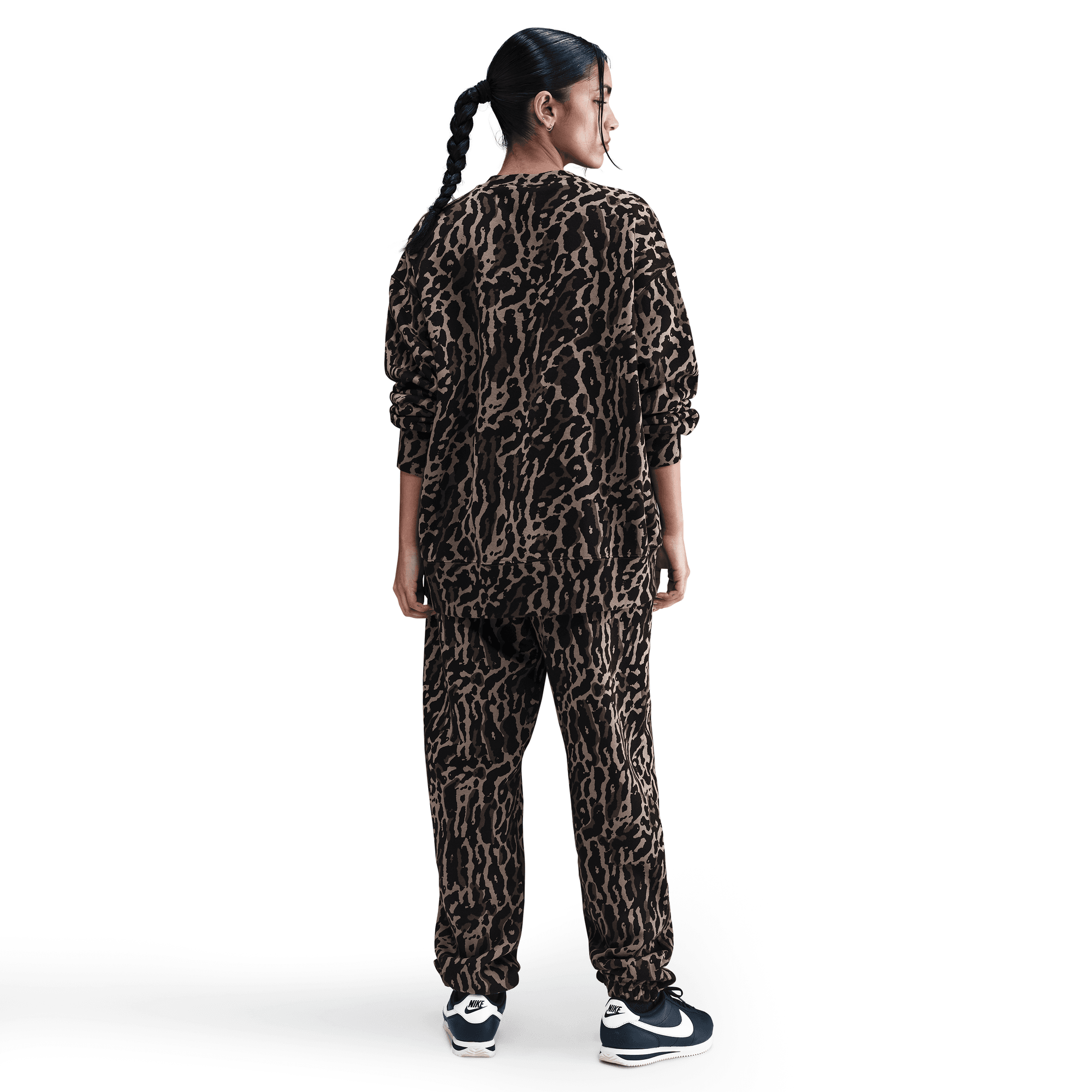 Women's Nike Sportswear Phoenix Fleece Oversized Printed Crew-Neck Sweatshirt