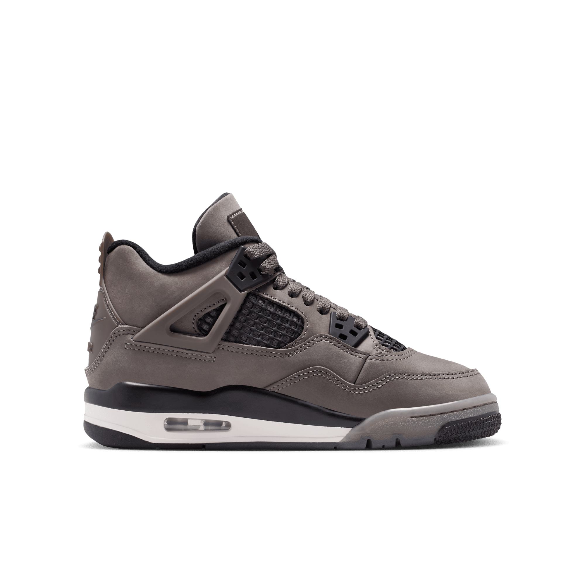 Big Kids' Air Jordan 4 Retro "Cave Stone and Black"