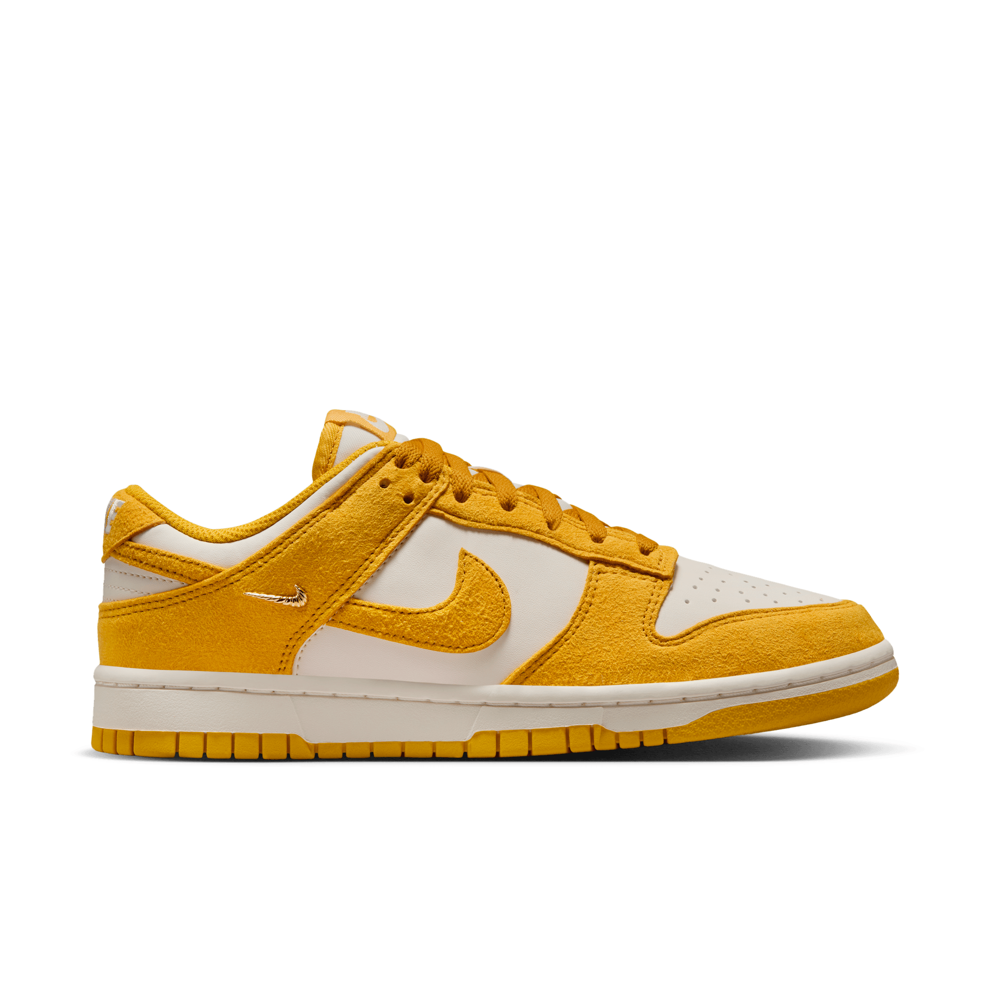 Women's Nike Dunk Low "Dark Sulfur Gold Mini Swoosh"