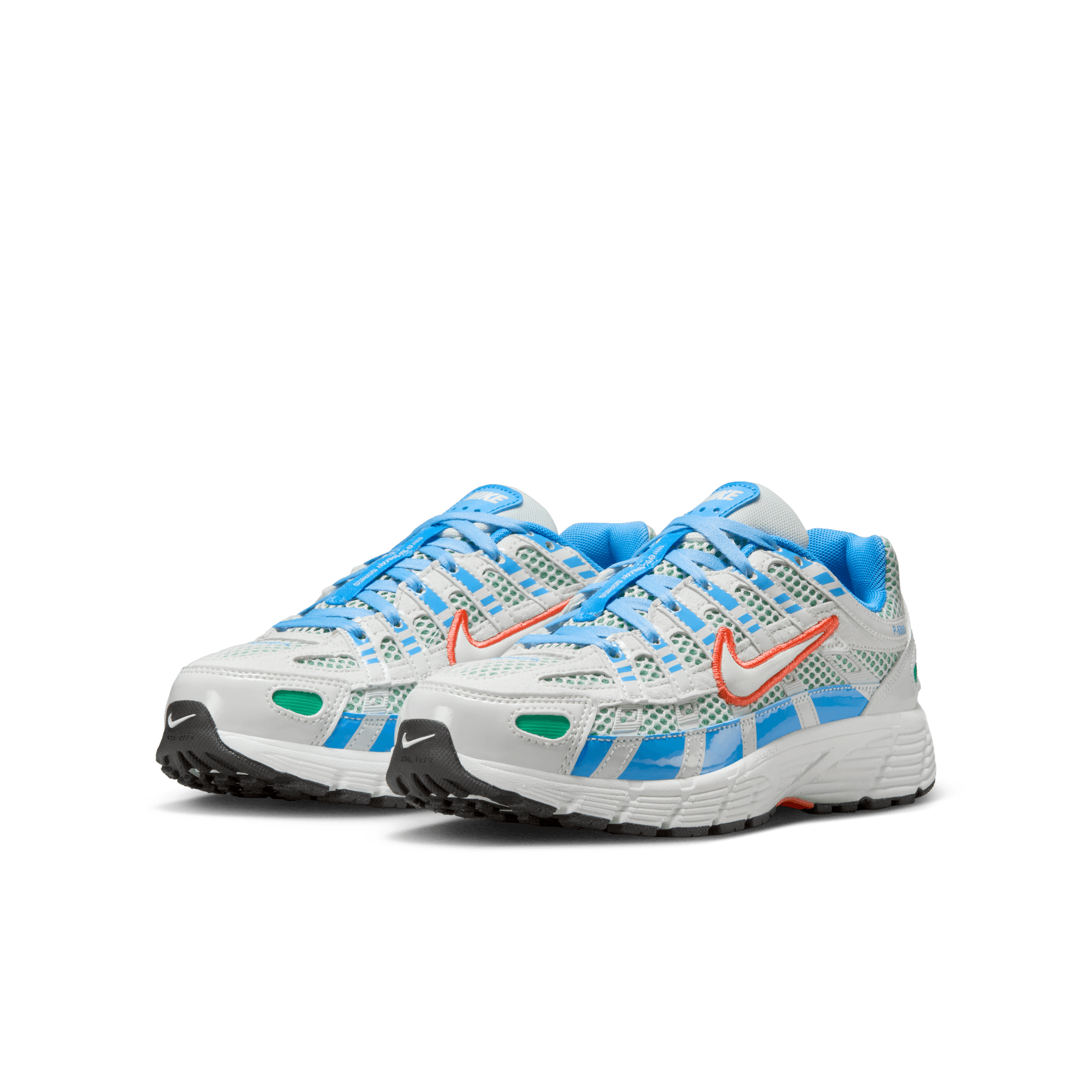 Big Kids' Nike P-6000 BG "White University Blue Stadium Green"