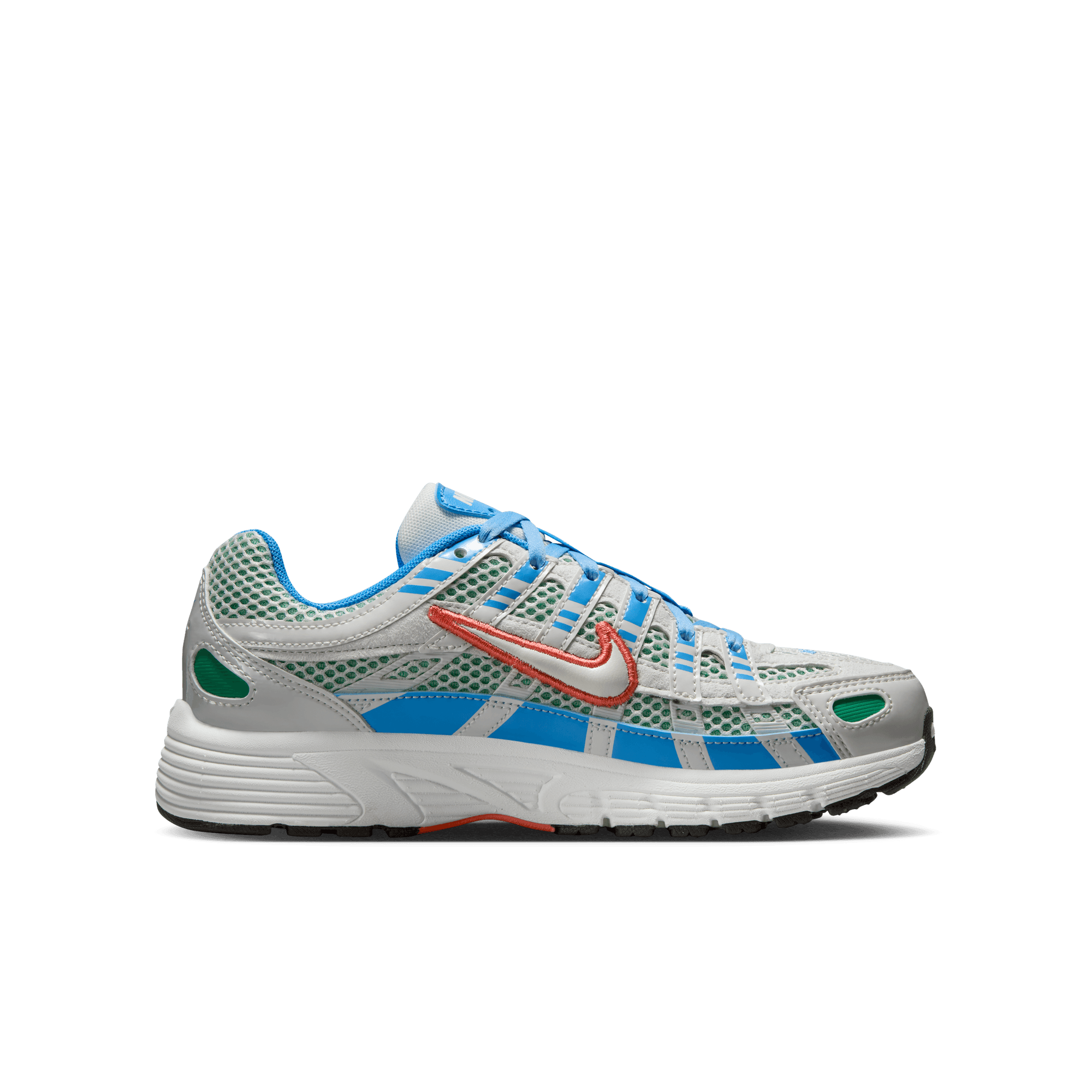 Big Kids' Nike P-6000 BG "White University Blue Stadium Green"