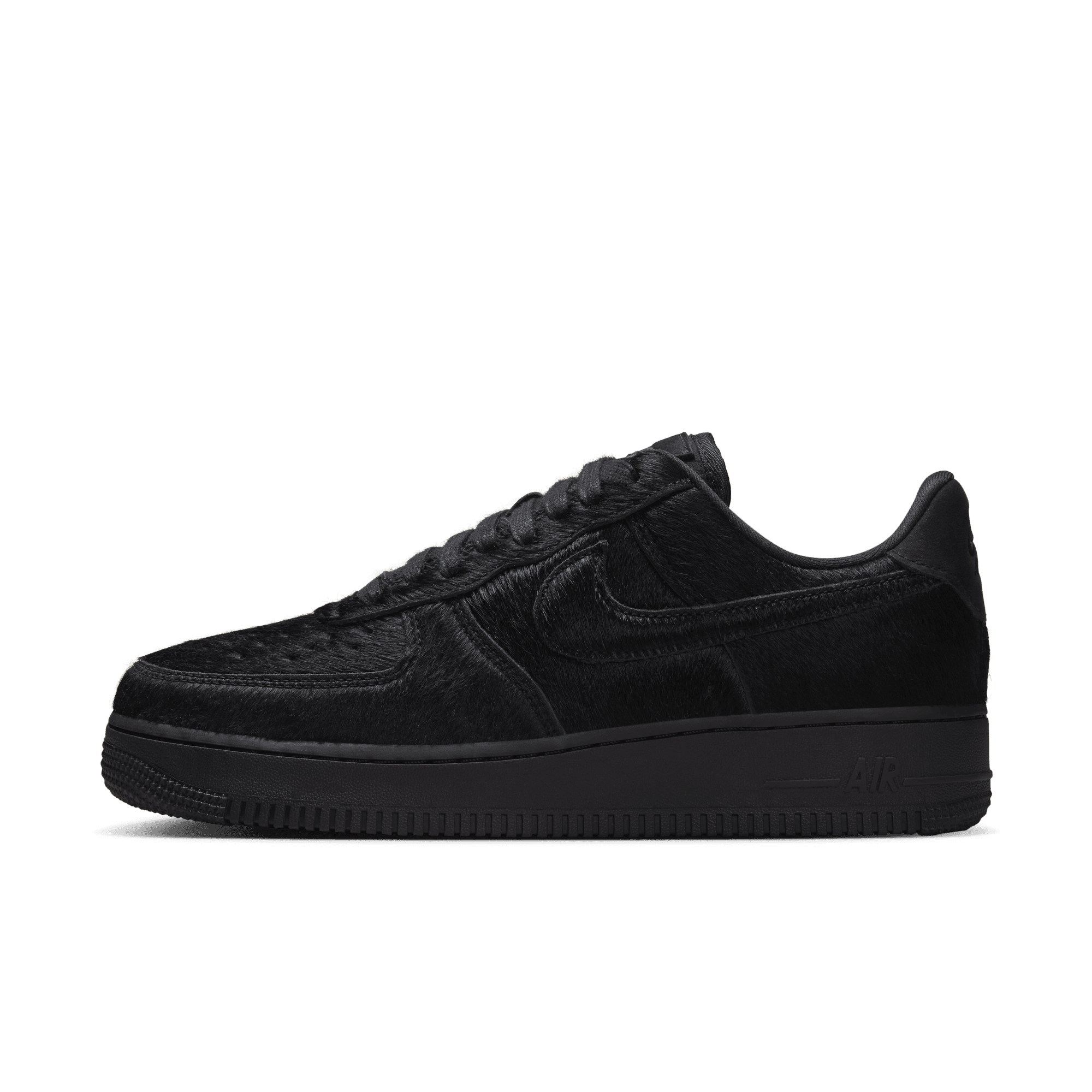 Women's Nike Air Force 1 '07 "Triple Black Pony Hair"
