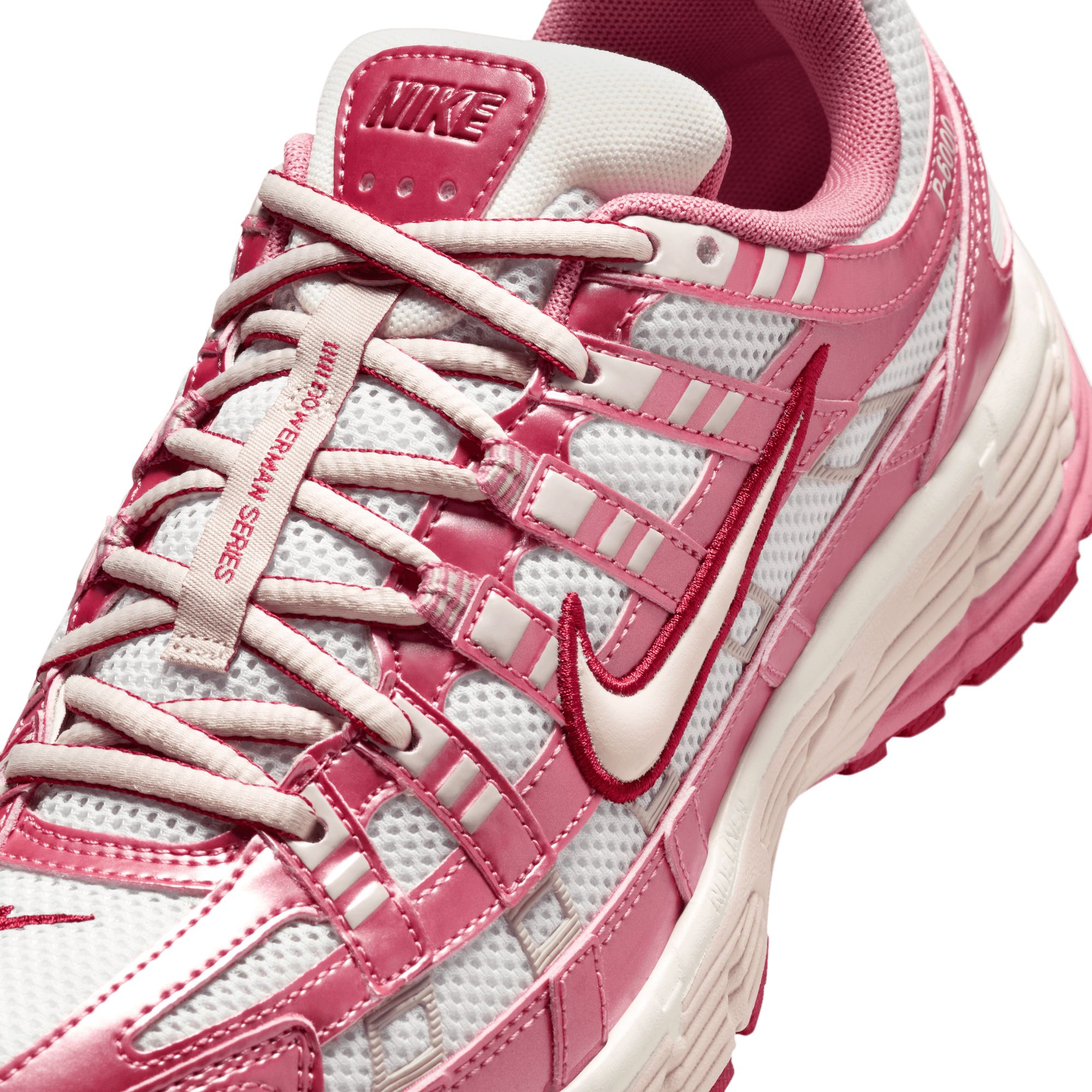 Women's Nike P-6000 "Summit White Slit Red"