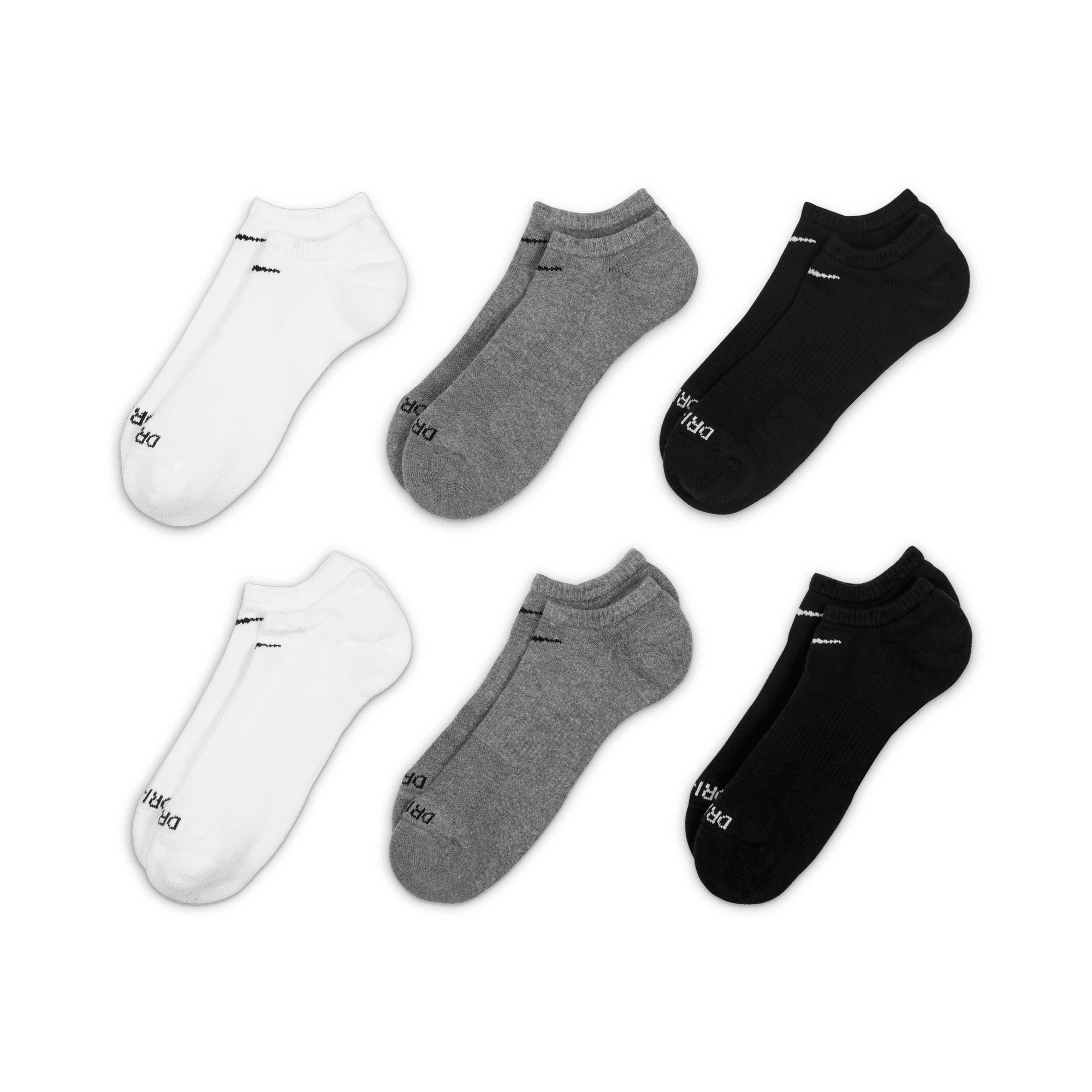 Nike Everyday Plus Cushioned Training No-Show Socks (6 Pairs) "Unisex"