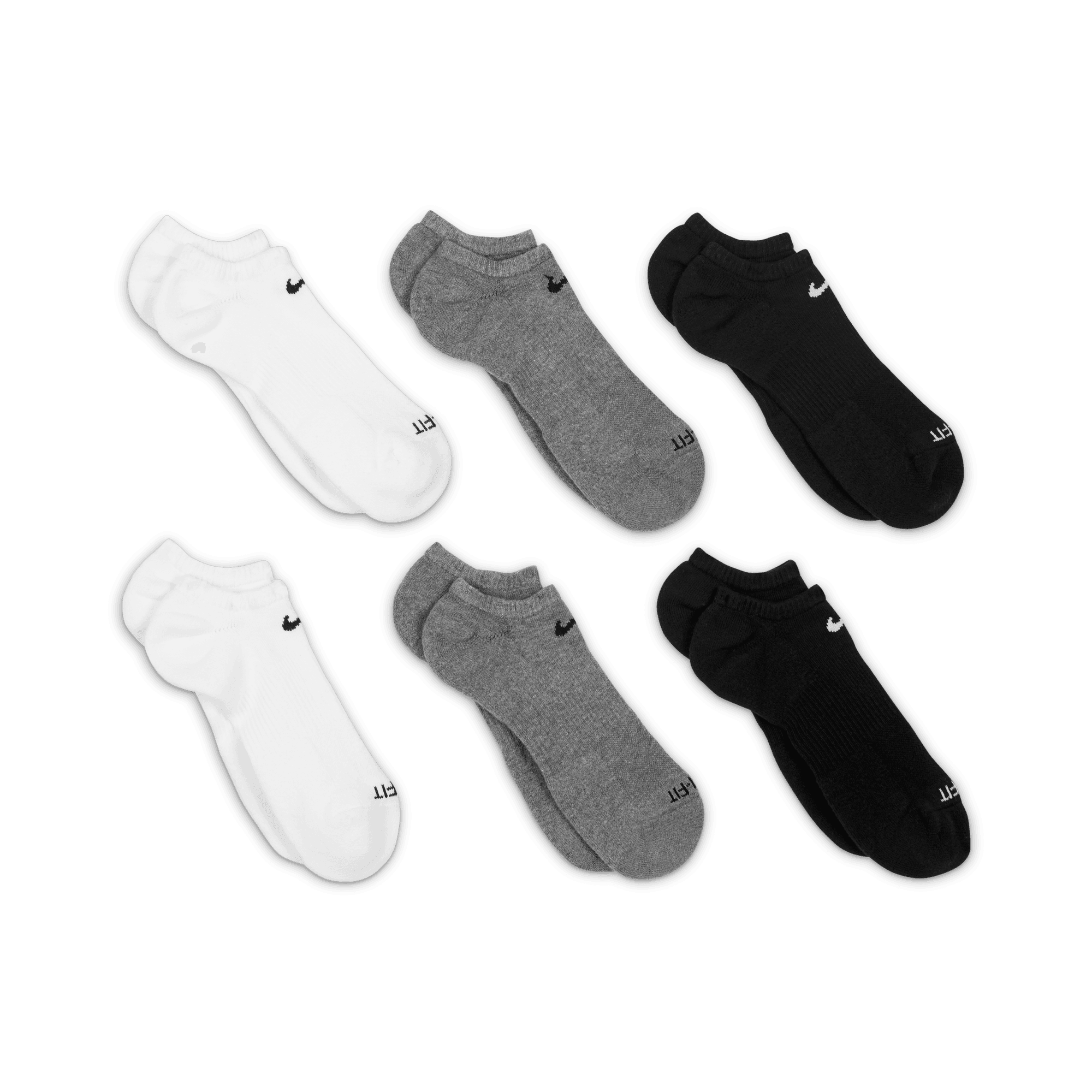Nike Everyday Plus Cushioned Training No-Show Socks (6 Pairs) "Unisex"
