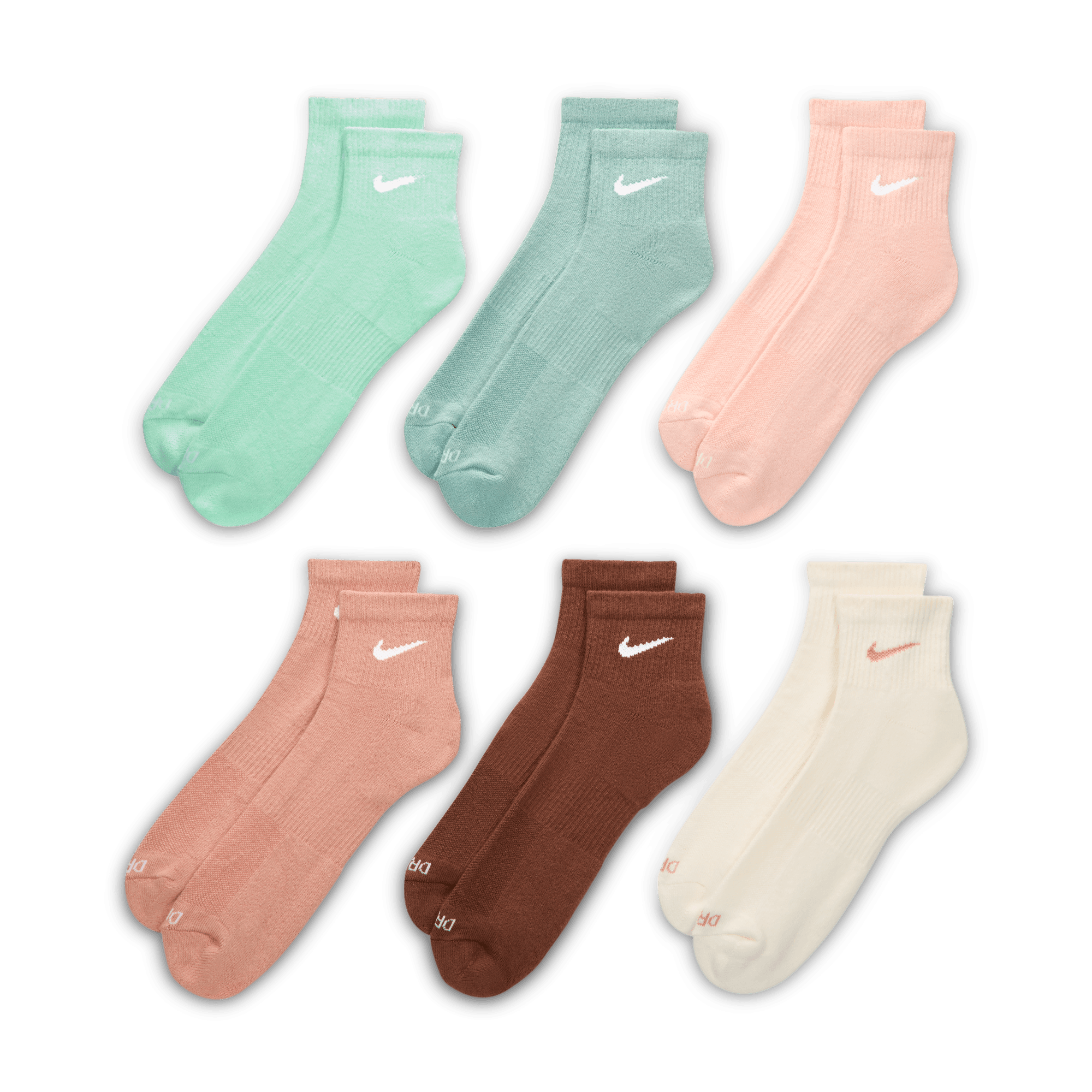 Nike Everyday Plus Cushioned Training Ankle Socks (6 Pairs) "Unisex"