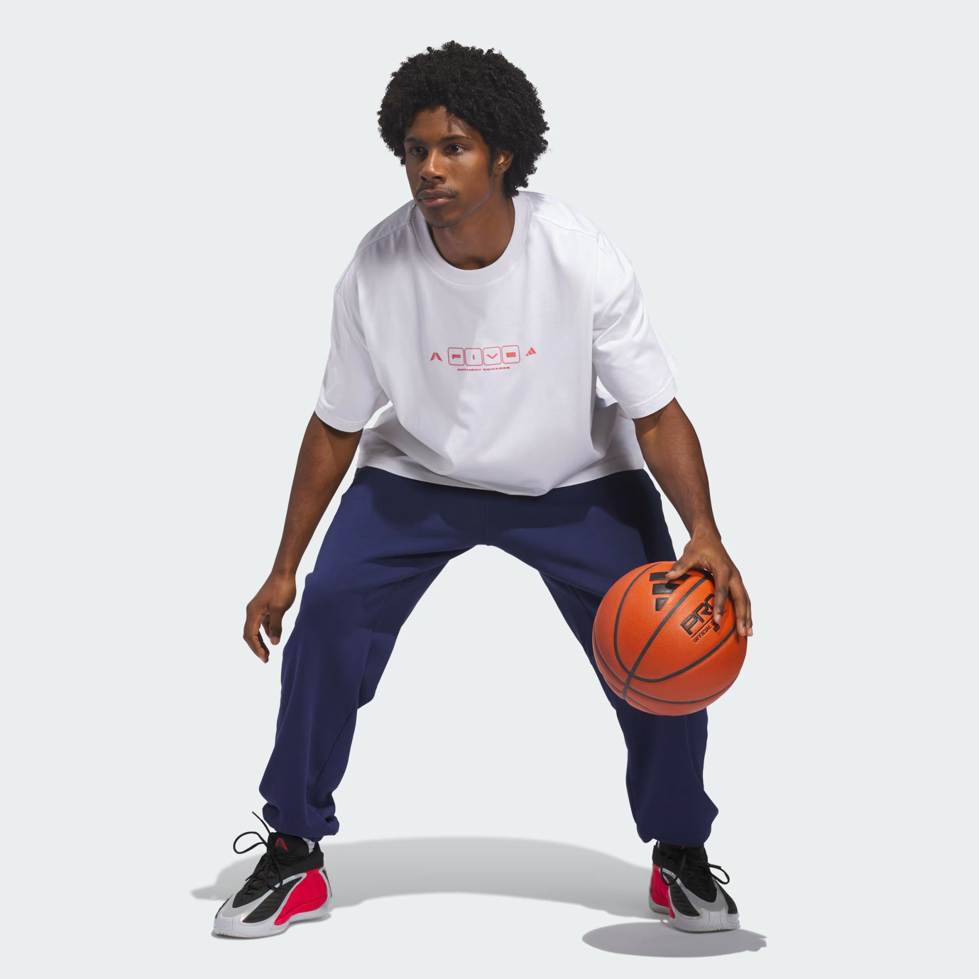 Men's Adidas Anthony Edwards World OF 5 Tee Loose fit