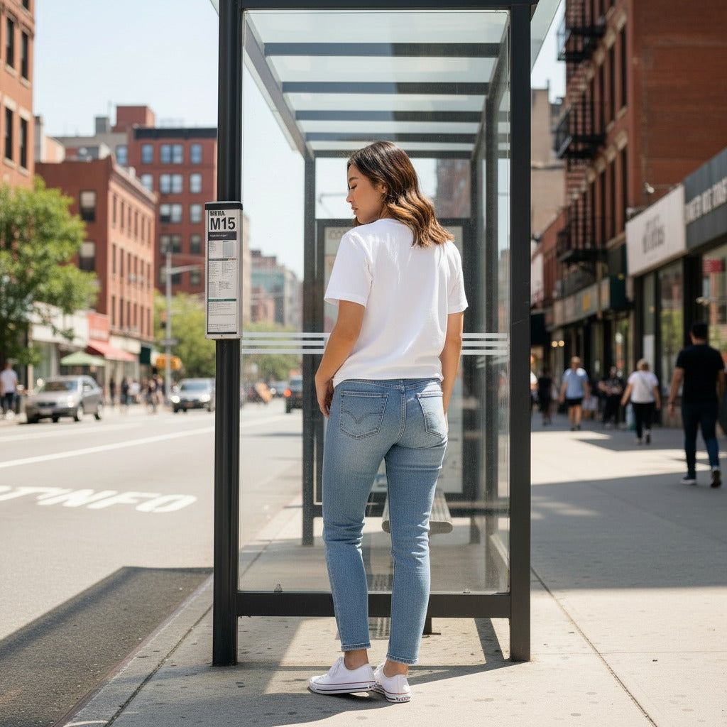 The Closet Inc Women T-Shirt White "Property Of"- Black