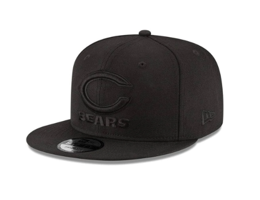 Chicago Bears New Era Black & Black 9FIFTY Snapback