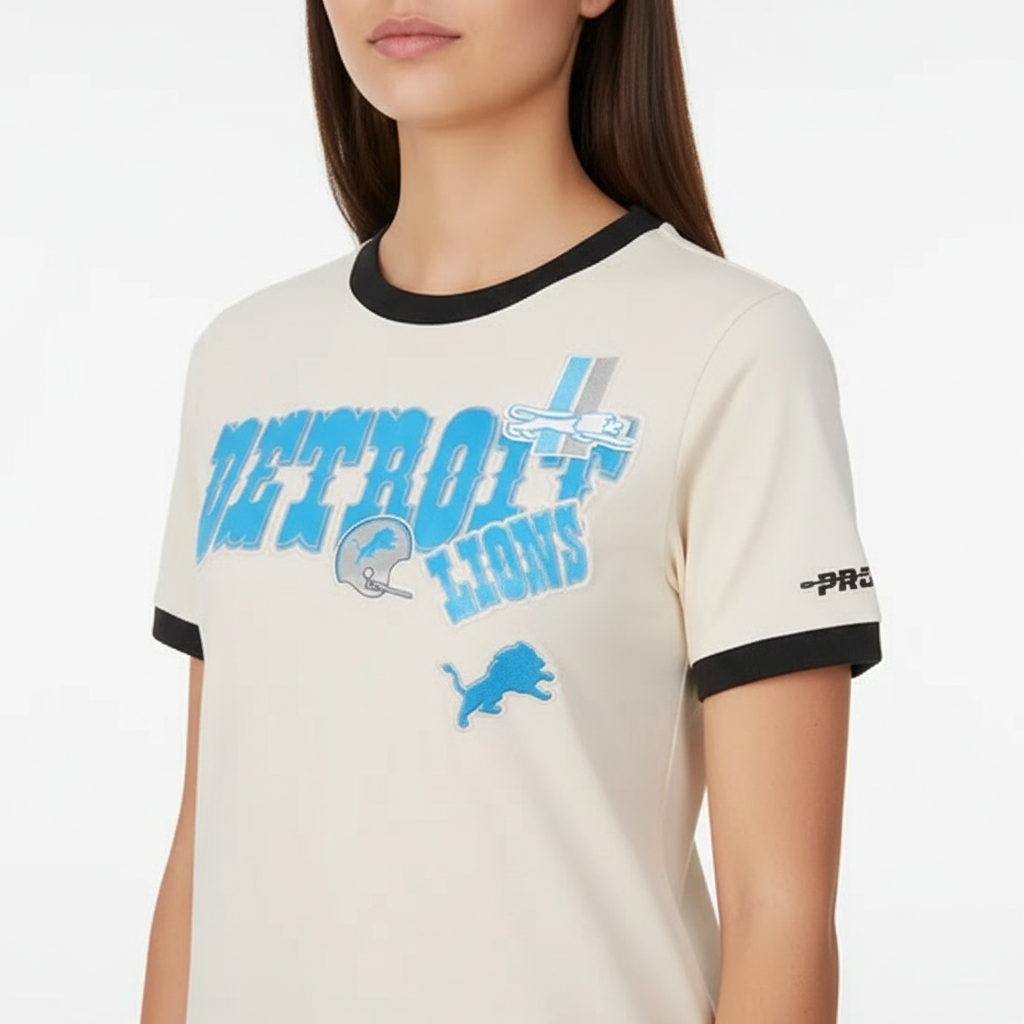 Women's Pro Standard NFL Detroit Lions Retro Cascade Ringer Tee