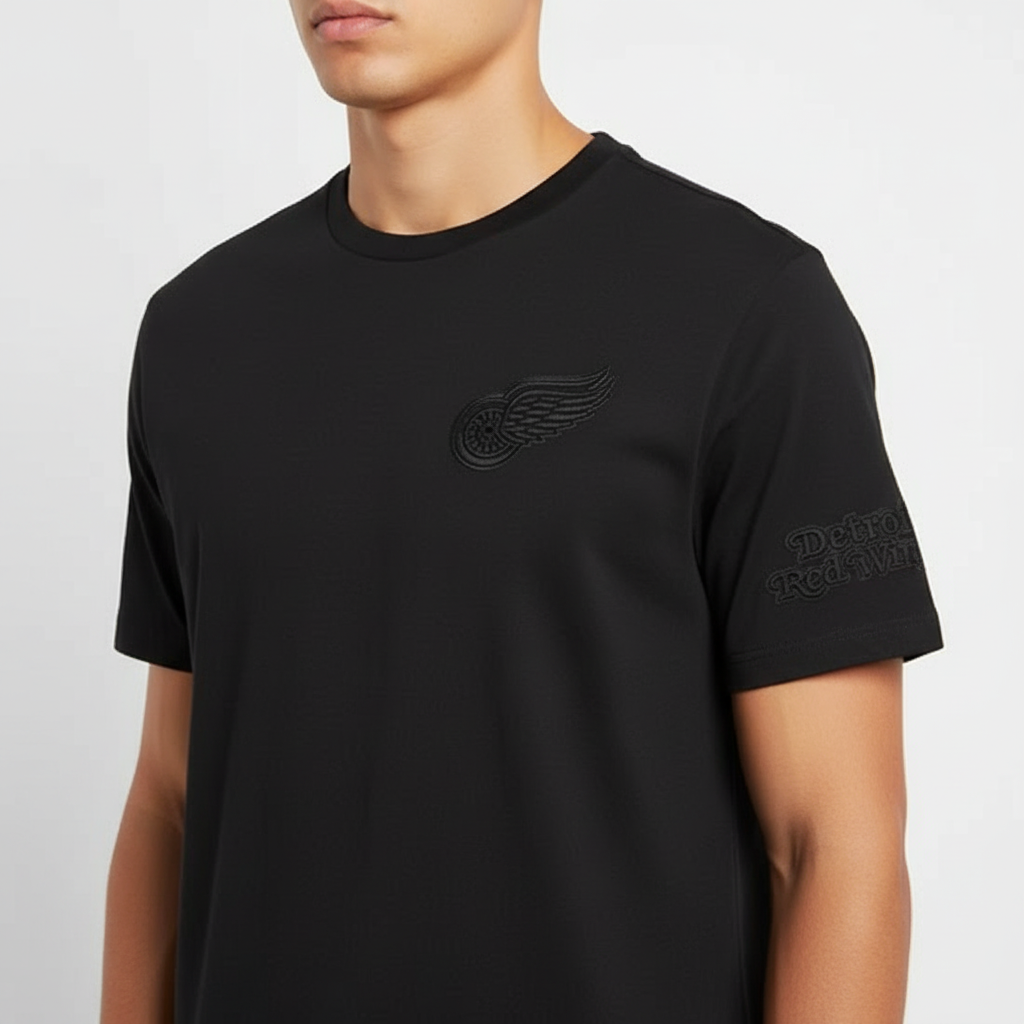 Men's Pro Standard NHL Detroit Red Wings Neutral Cotton Jersey Drop Shoulder Tee