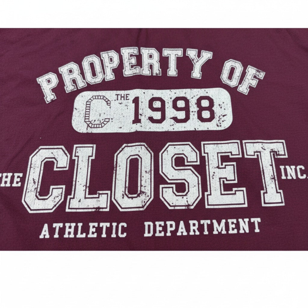 The Closet Inc Men Basic T-Shirts “ Burgundy "Property Of"