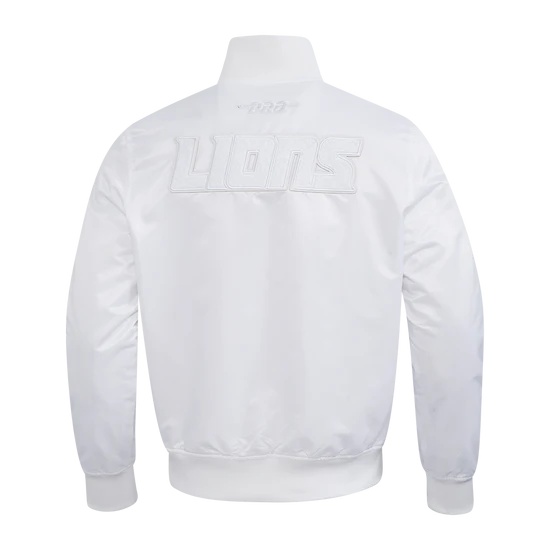 Men’s Pro Standard NFL Detroit Lions White Out Satin Jacket