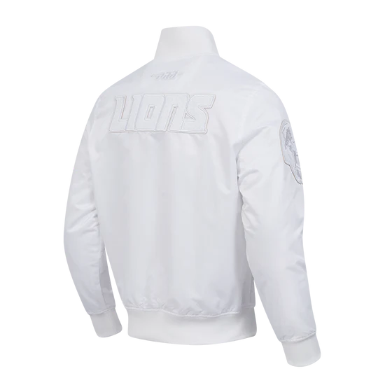 Men’s Pro Standard NFL Detroit Lions White Out Satin Jacket