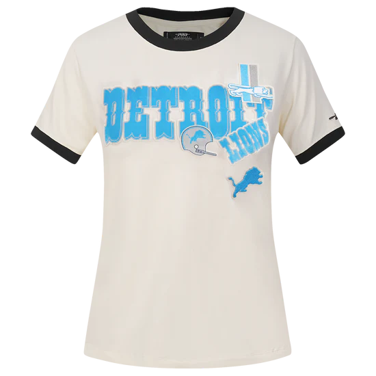 Women's Pro Standard NFL Detroit Lions Retro Cascade Ringer Tee